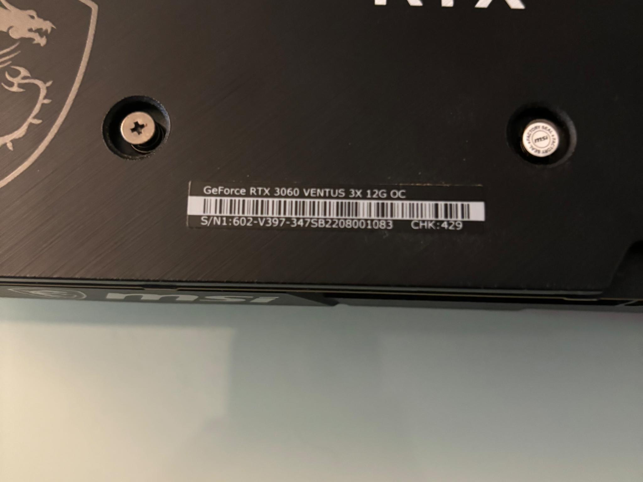 FREE SHIPPING! RTX 3060 VENTUS 3x 12G OC
