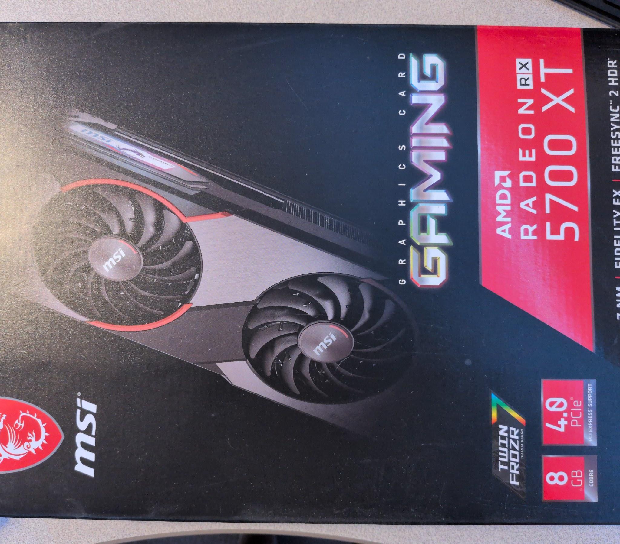 MSI RX 5700 XT Gaming X 8GB - No Display - For Parts