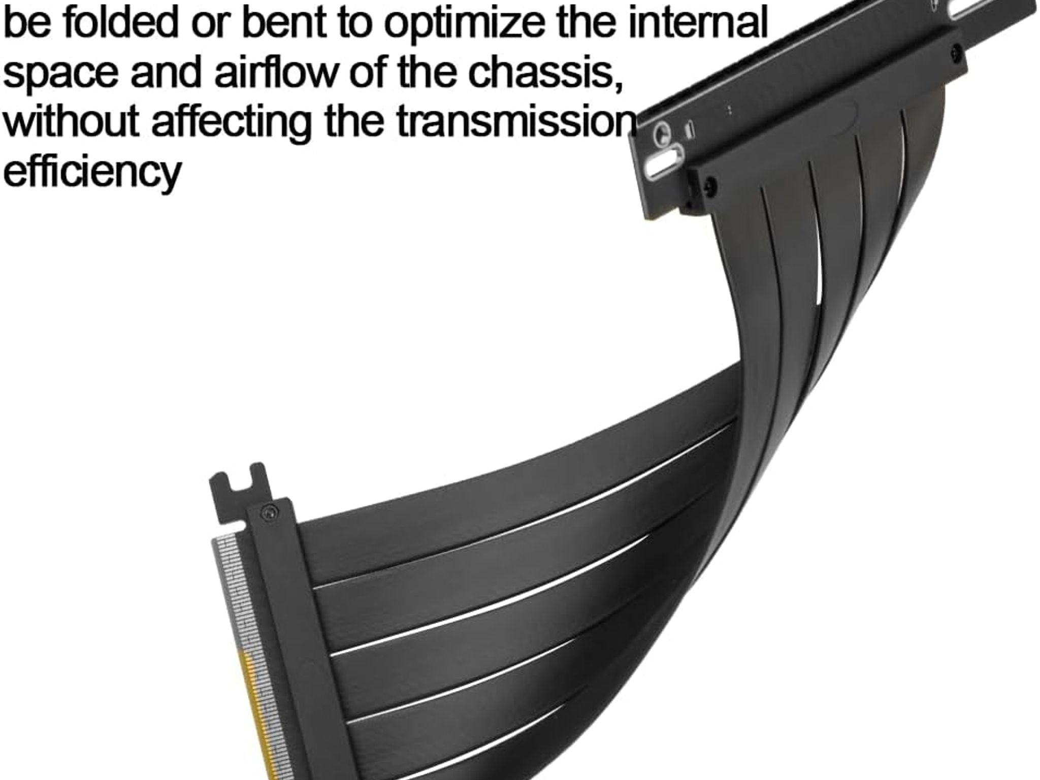 PCIE 4.0 Riser Cable 90 Degree PCIe 4.0 x16 High Speed Flexible Extender Card EMI Shielded 30AWG