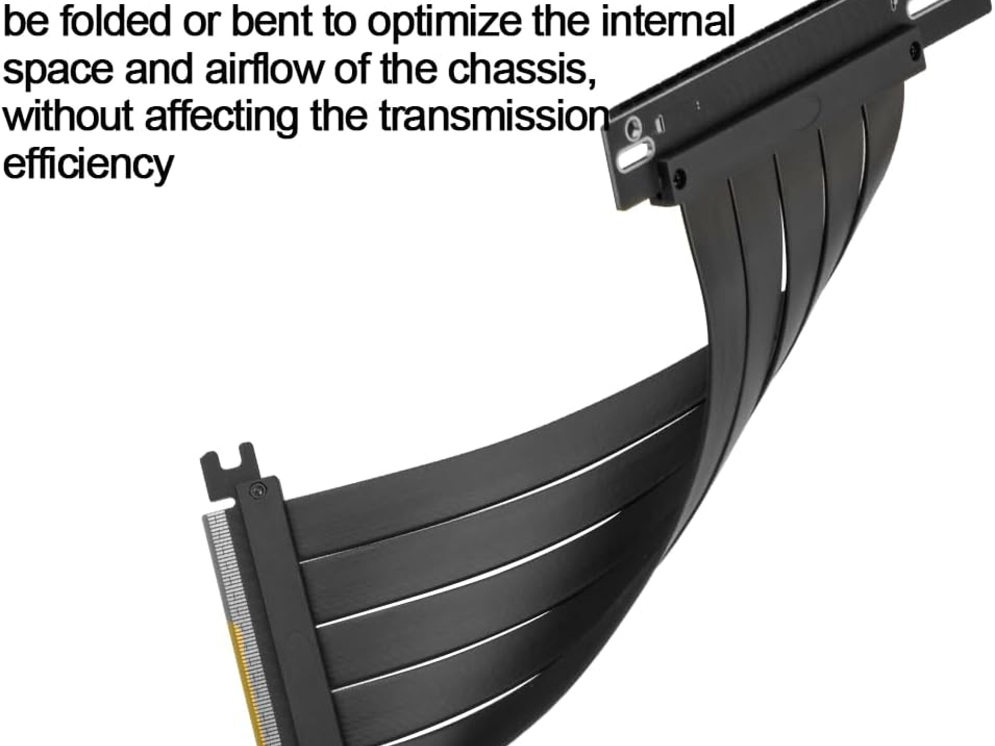PCIE 4.0 Riser Cable 90 Degree PCIe 4.0 x16 High Speed Flexible Extender Card EMI Shielded 30AWG