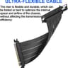 PCIE 4.0 Riser Cable 90 Degree PCIe 4.0 x16 High Speed Flexible Extender Card EMI Shielded 30AWG