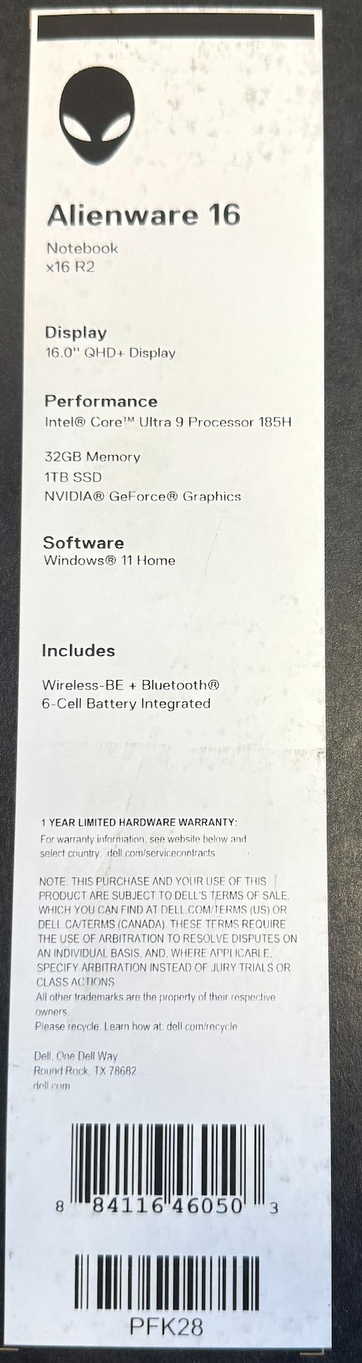 *Brand New* Alienware x16 R2 Gaming Laptop *In Box*