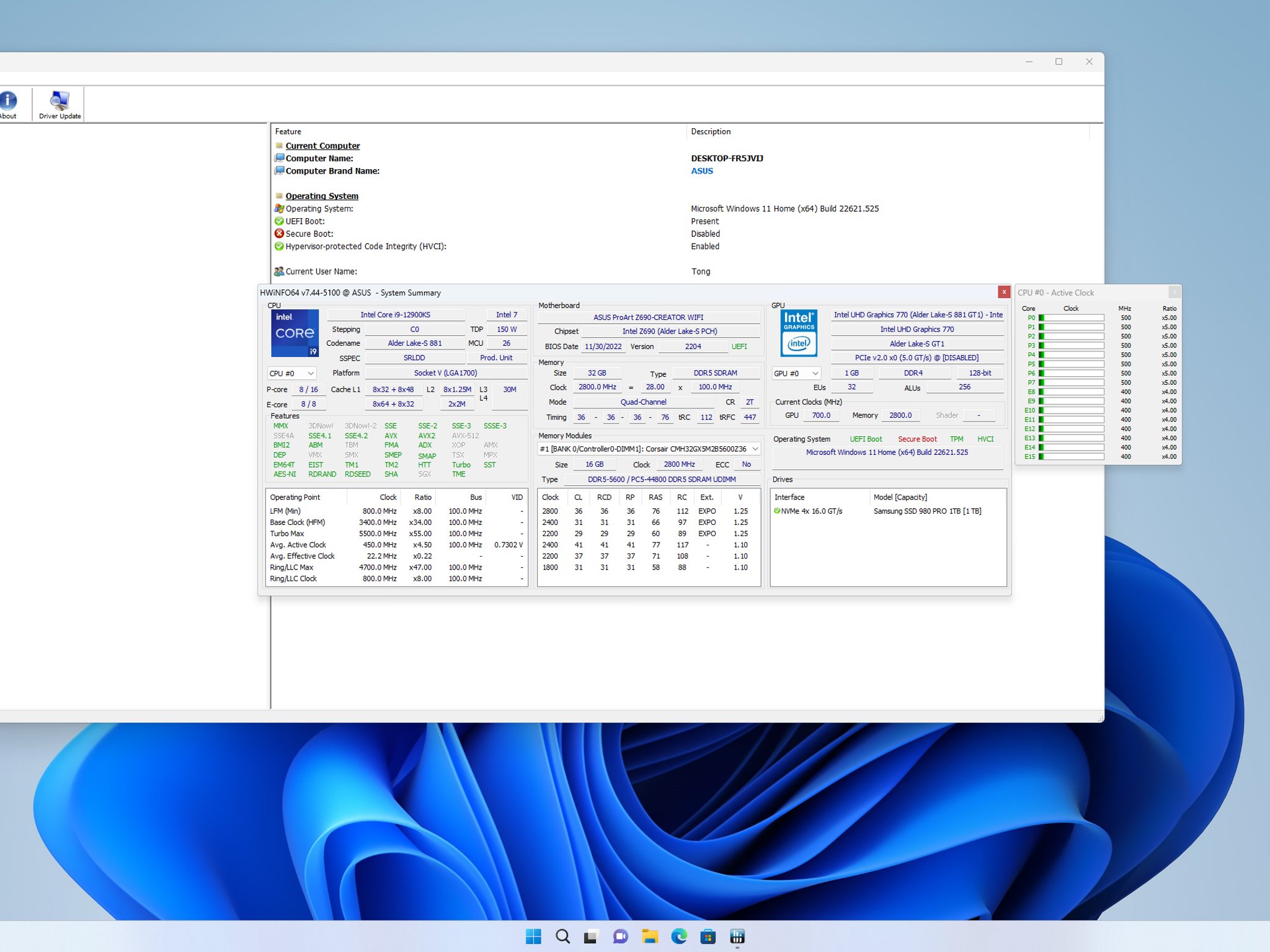 Intel 12th Gen i9- 12900ks - Special