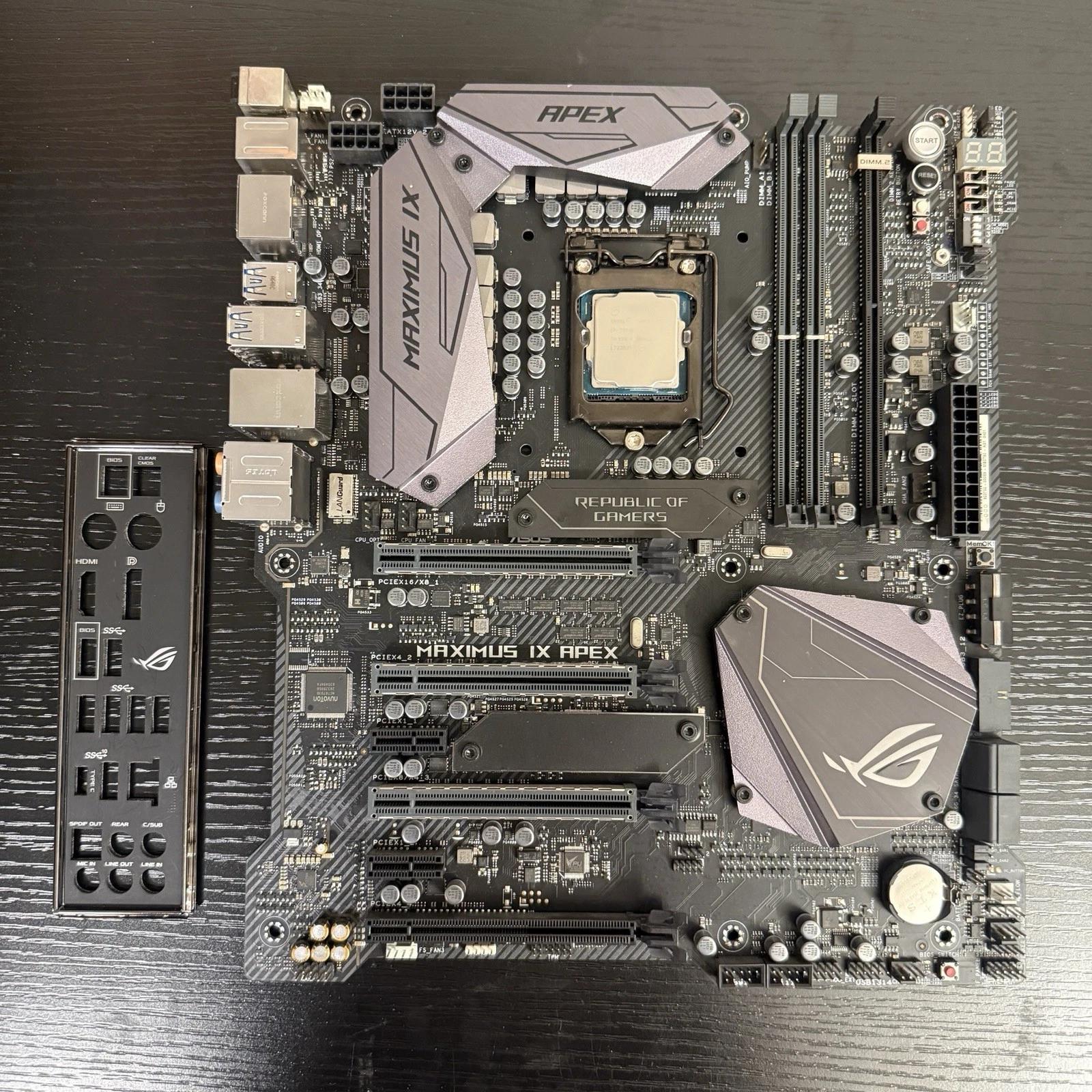 Asus Maximus IX Apex with Intel Core i7-7700K CPU And Motherboard Combo With IO Shield!