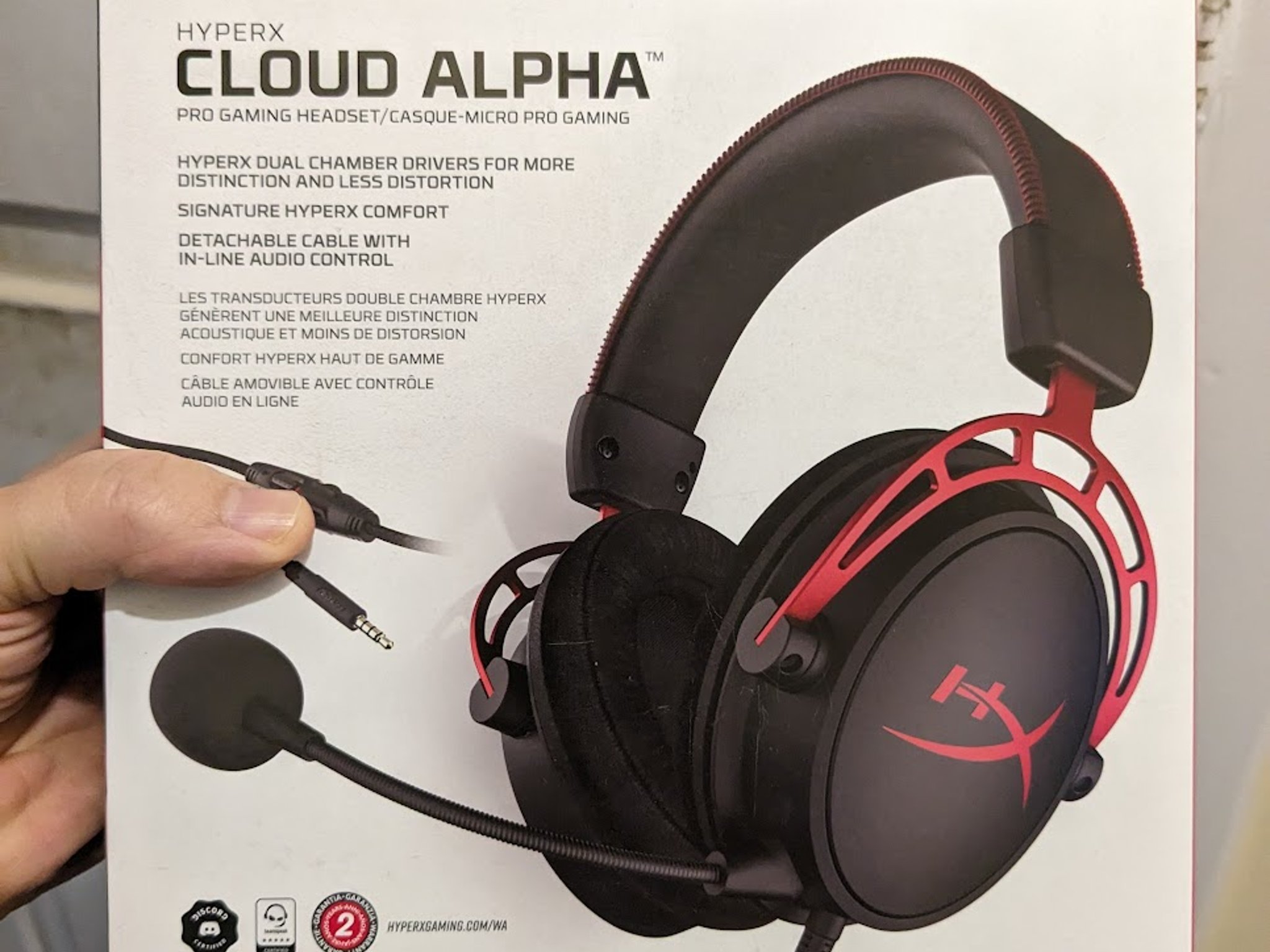 BNIB HyperX Cloud Alpha Wired Gaming Headset, Black/Red