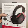 BNIB HyperX Cloud Alpha Wired Gaming Headset, Black/Red