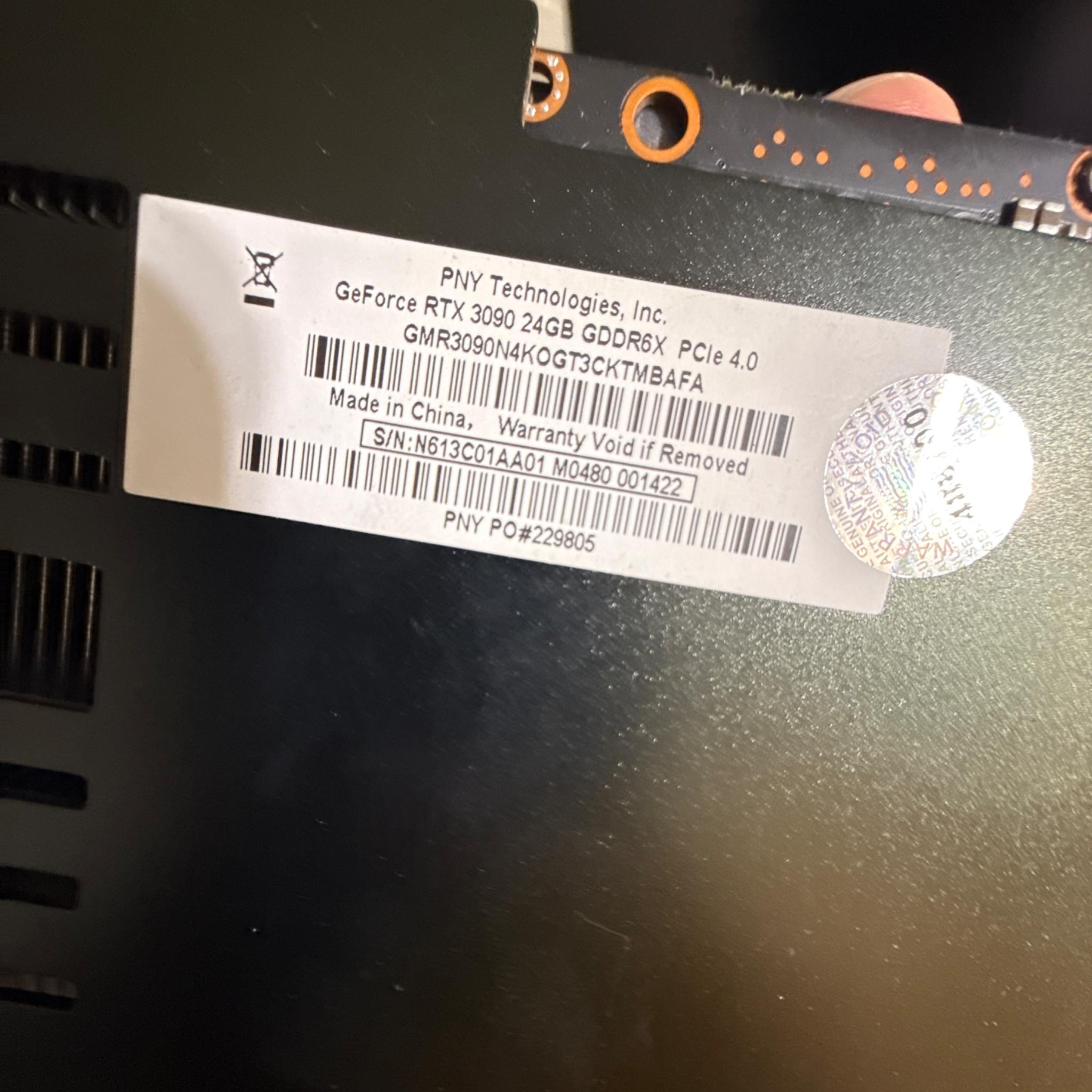 2x PNY RTX 3090 XLR8 24gb