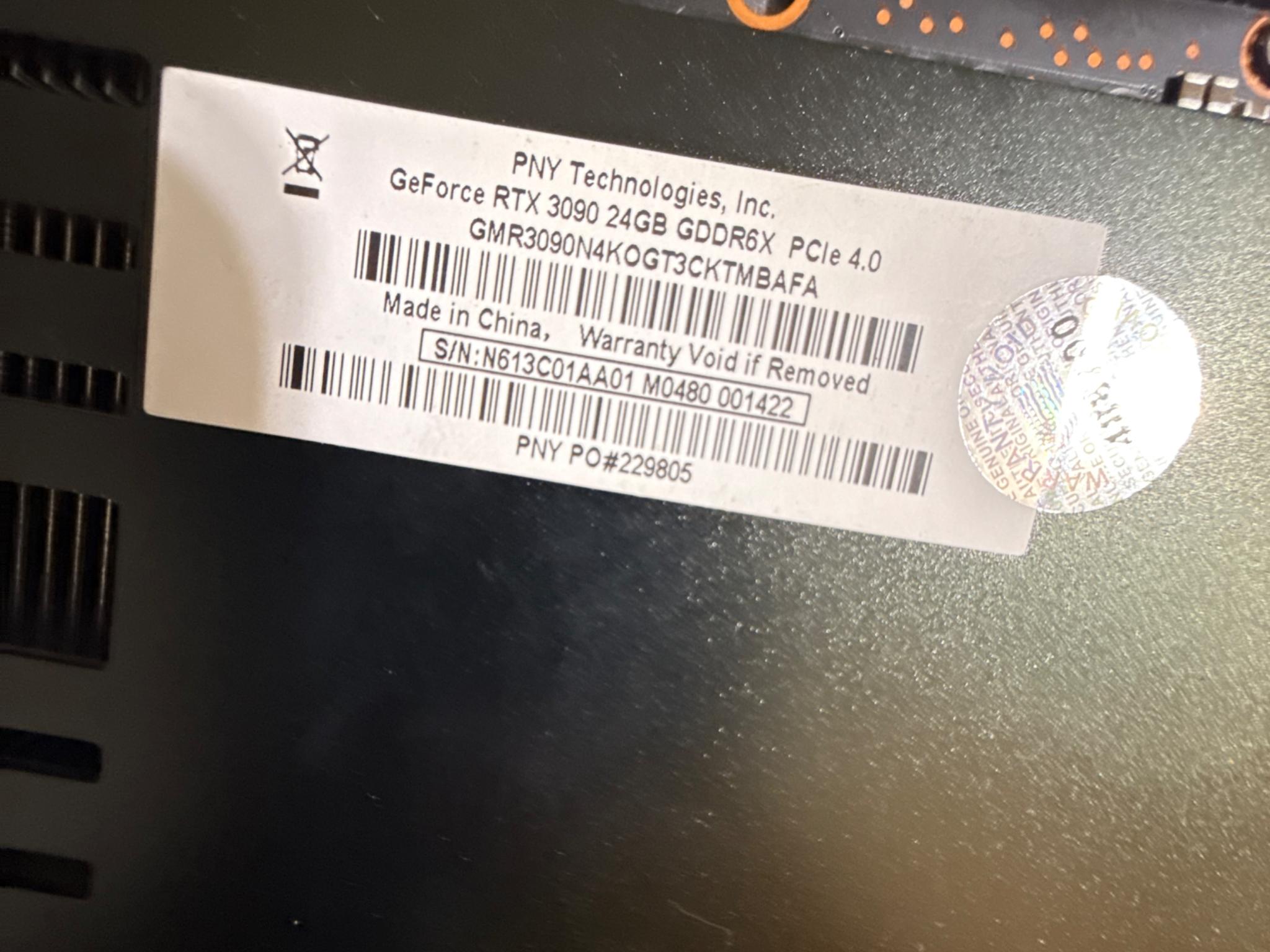 2x PNY RTX 3090 XLR8 24gb