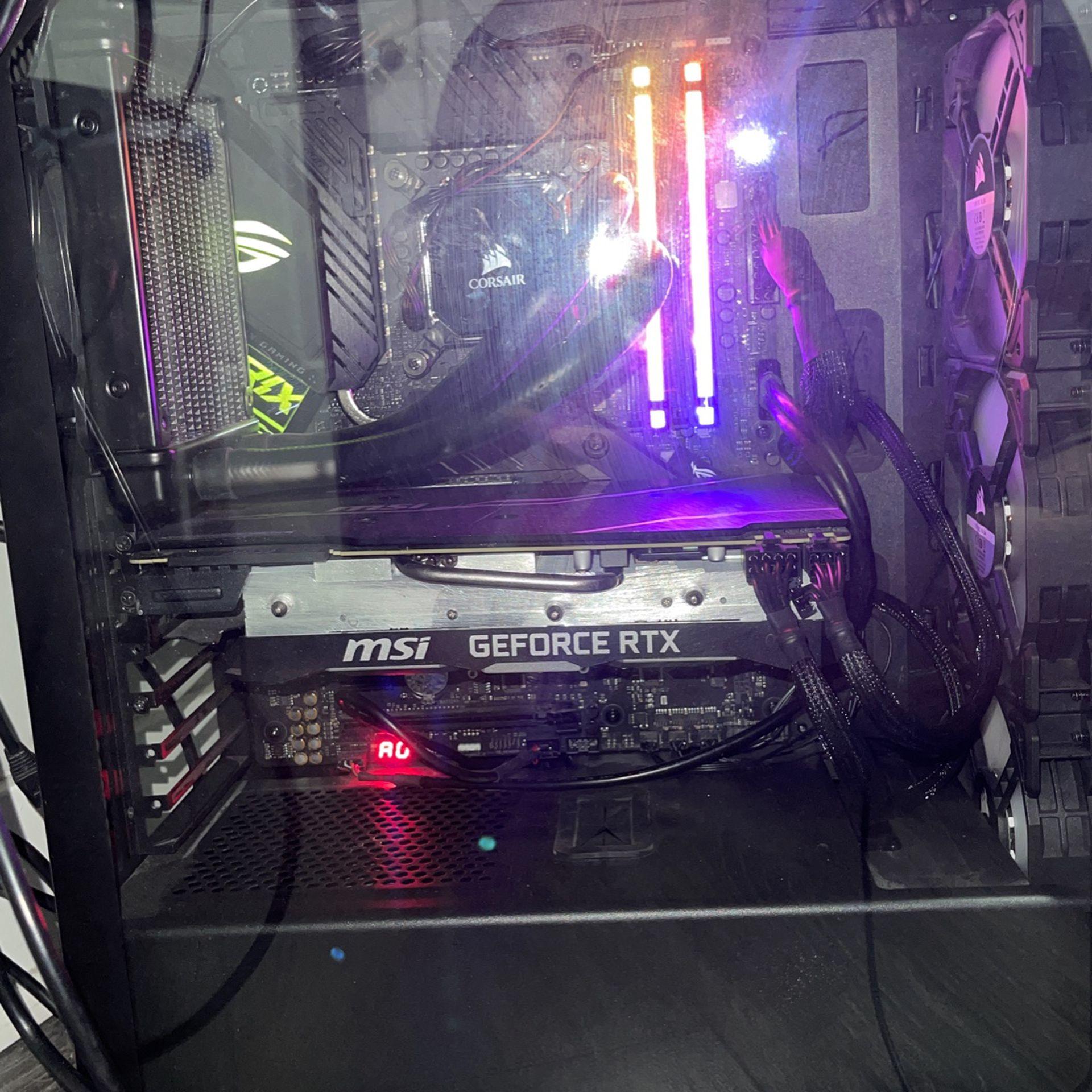 i7-10700, ROG STRIX z490-E Gaming, 32 GB DDR4 Corsair Vengeance, 1 TB Samsung 970 SSD, 2080 Super