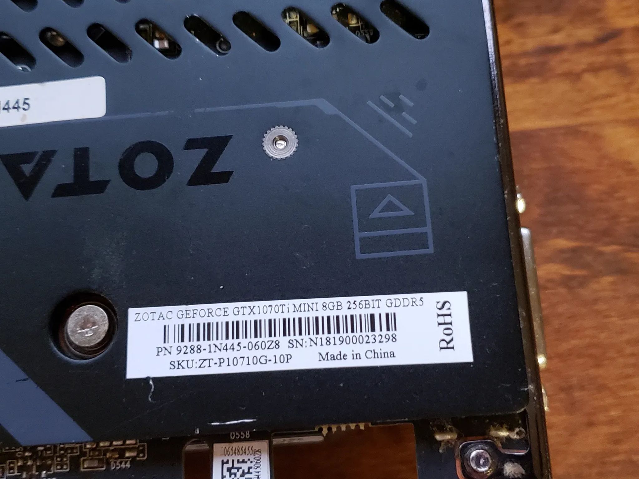 Zotac GTX 1070 Ti Mini