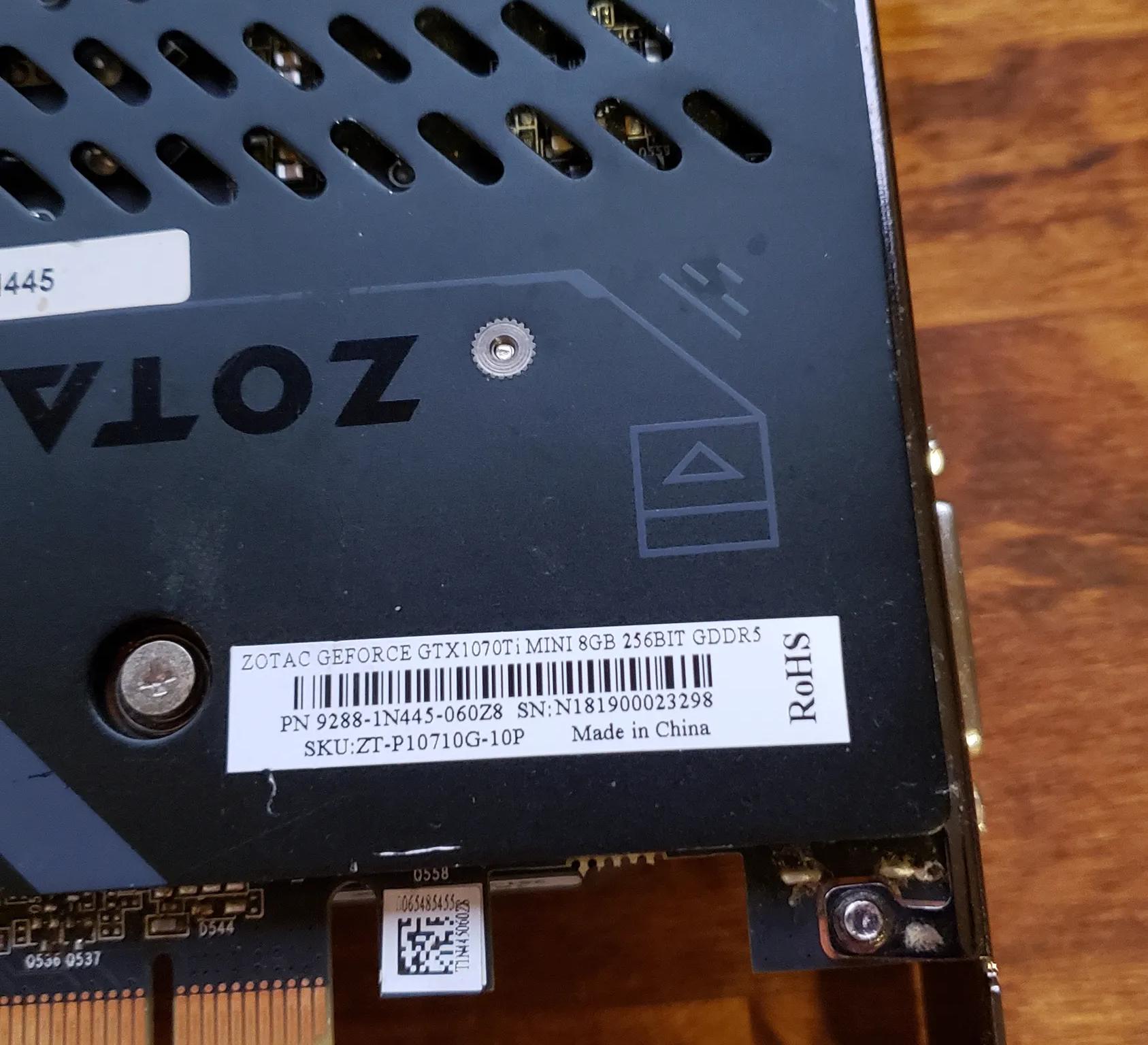 Zotac GTX 1070 Ti Mini