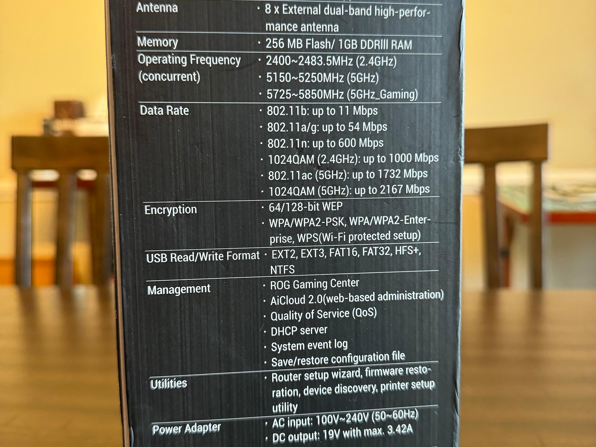 ROG Rapture GT-AC5300 Extreme Gaming Router with box
