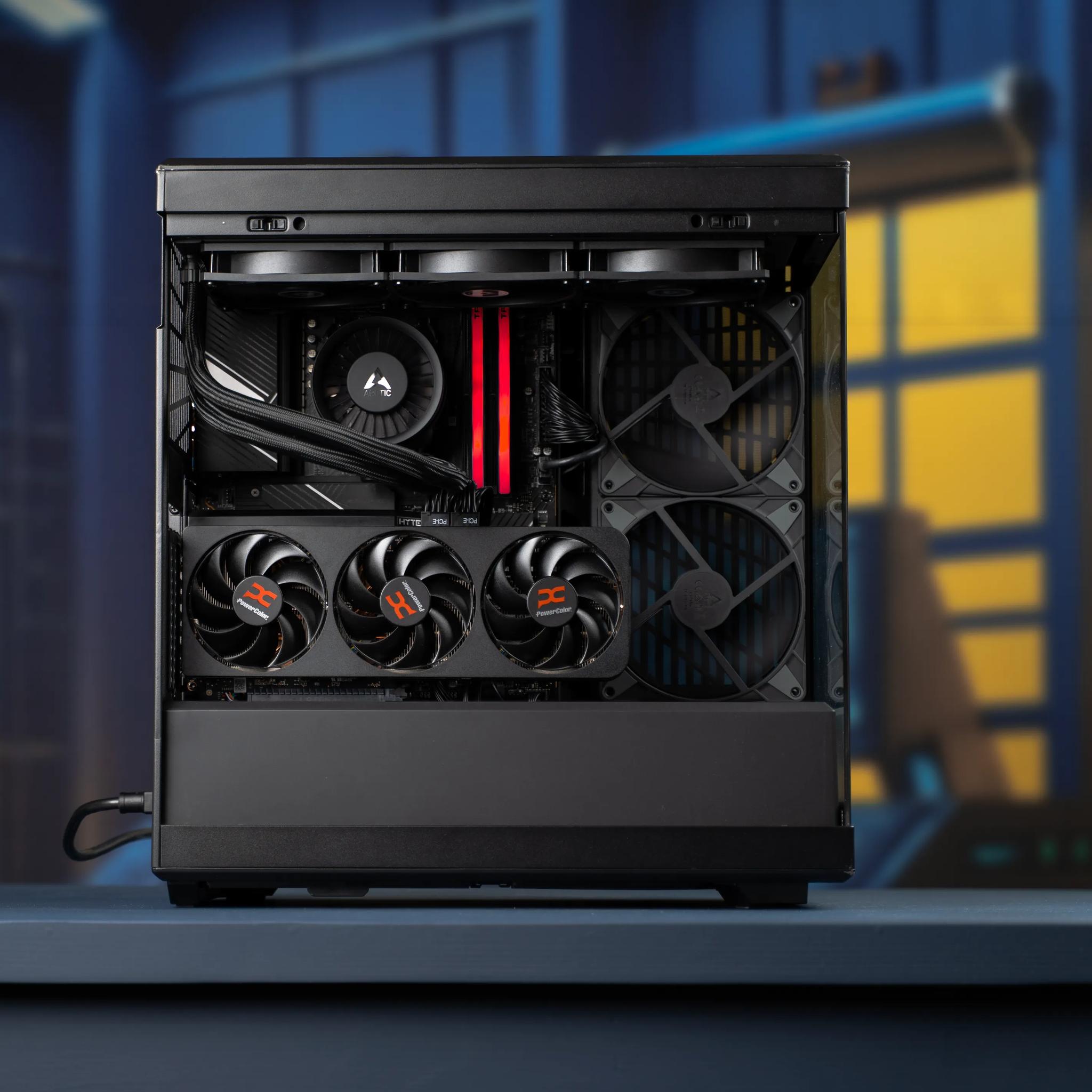 “DeuxDarc X” RX 9070 XT Ryzen 7 7800X3D 48GB 2TB Windows 11 Gaming PC Powerhouse - Dark Edition