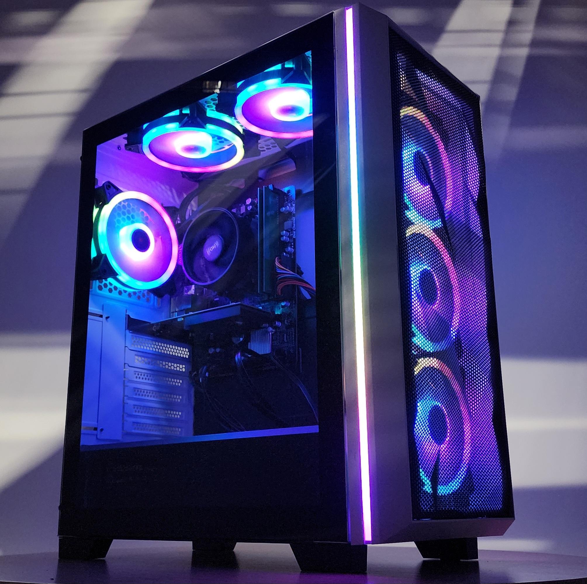 Gaming PC Ryzen 5 3600 16GB RAM 256GB SSD + 1TB HDD GT 1030 2GB Win11 Computer