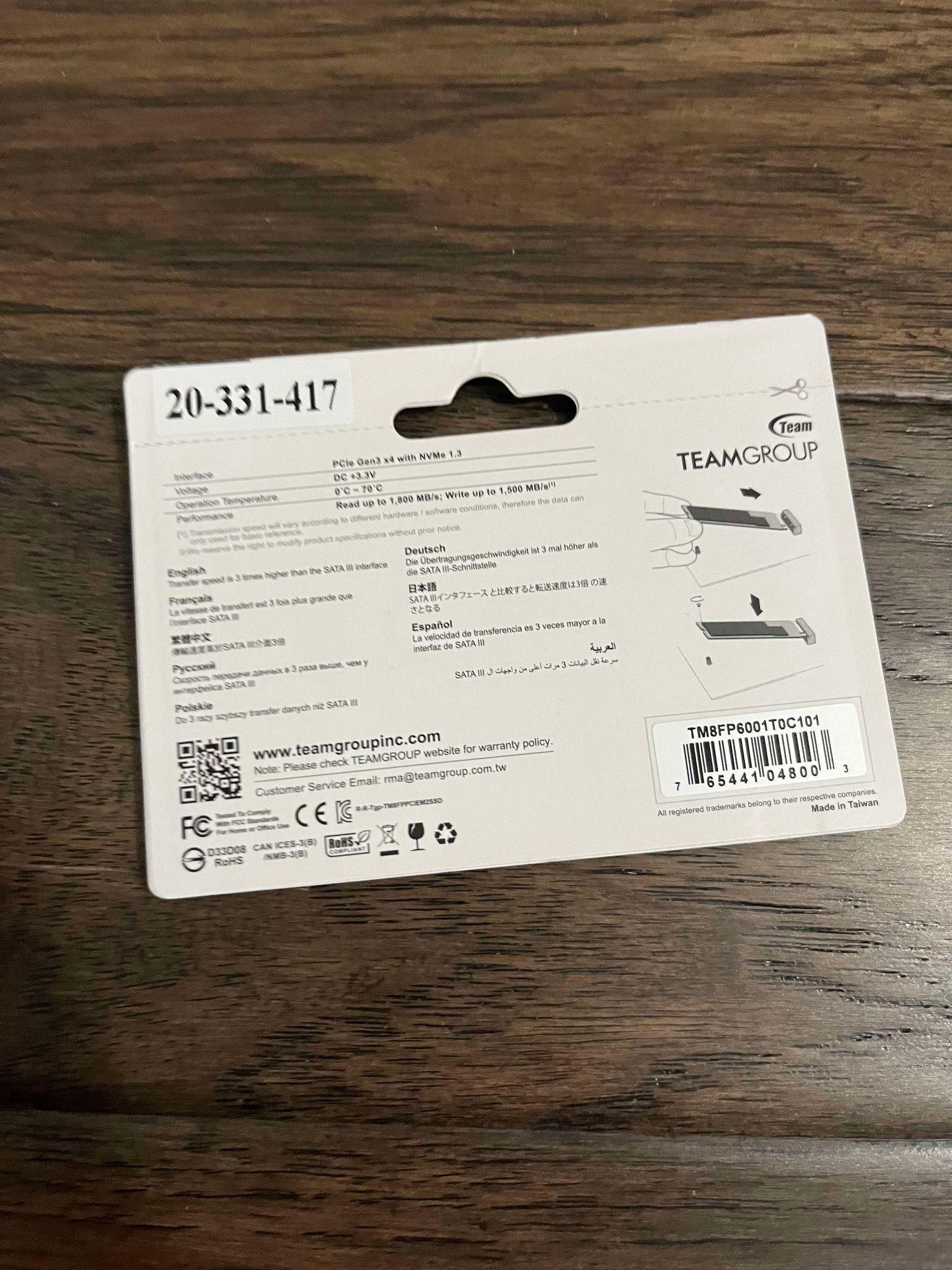 TeamGroup 1TB MP33 (BRAND NEW)