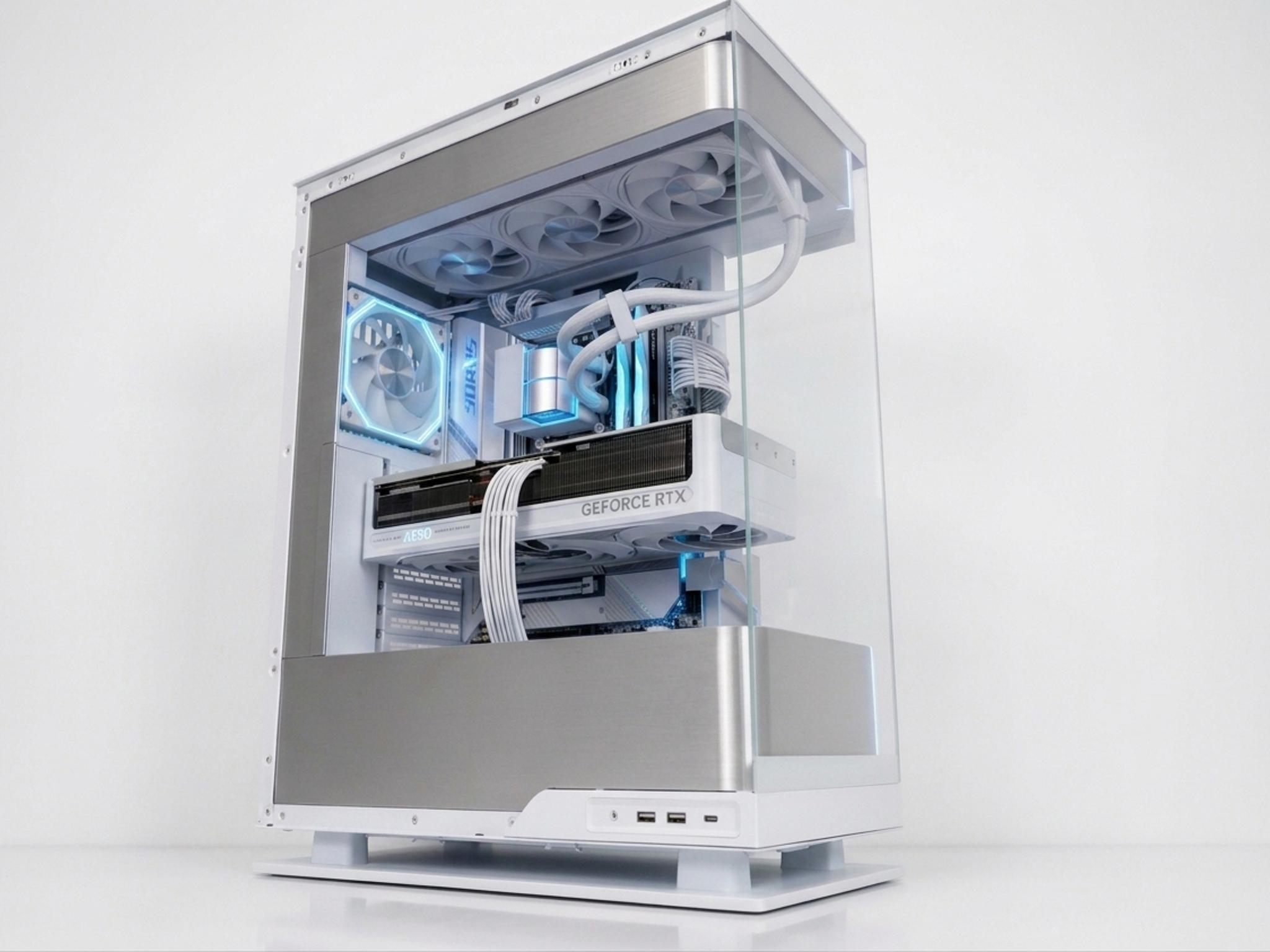 Phantek Evolv X2 - 9850X3D+5070 TI White 4k build