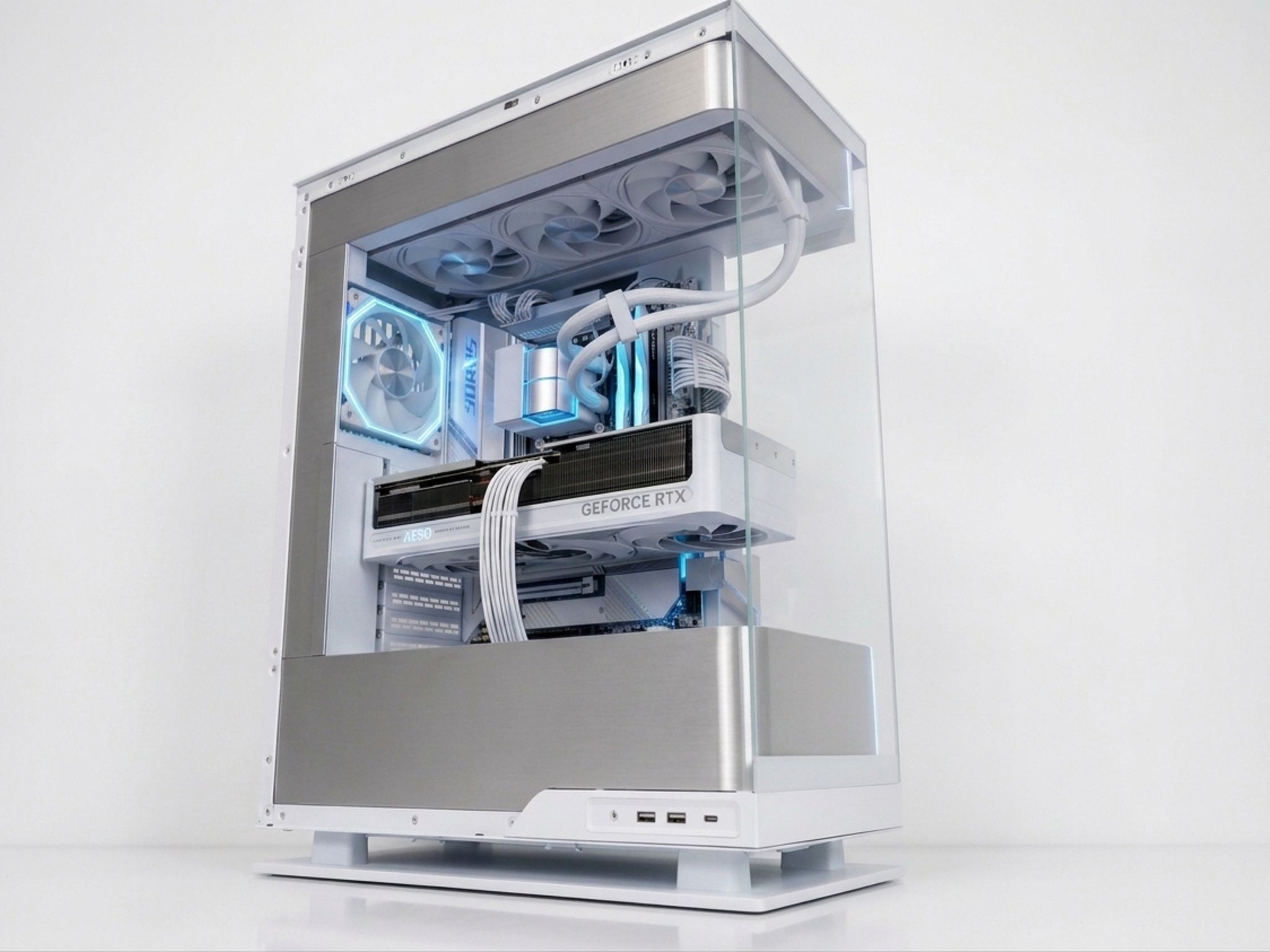 Phantek Evolv X2 - 9850X3D+5070 TI White 4k build