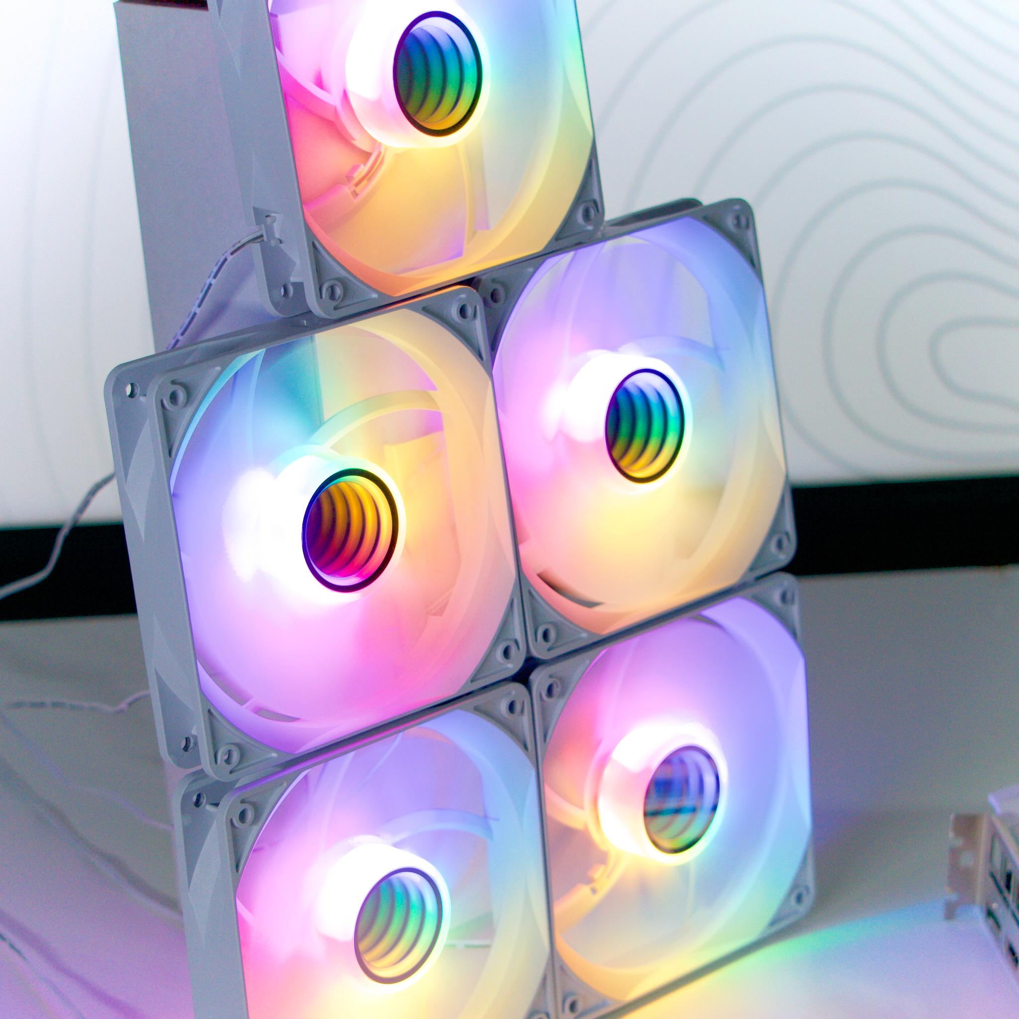 5x Infinity Fans Fixed RGB White RaidMax