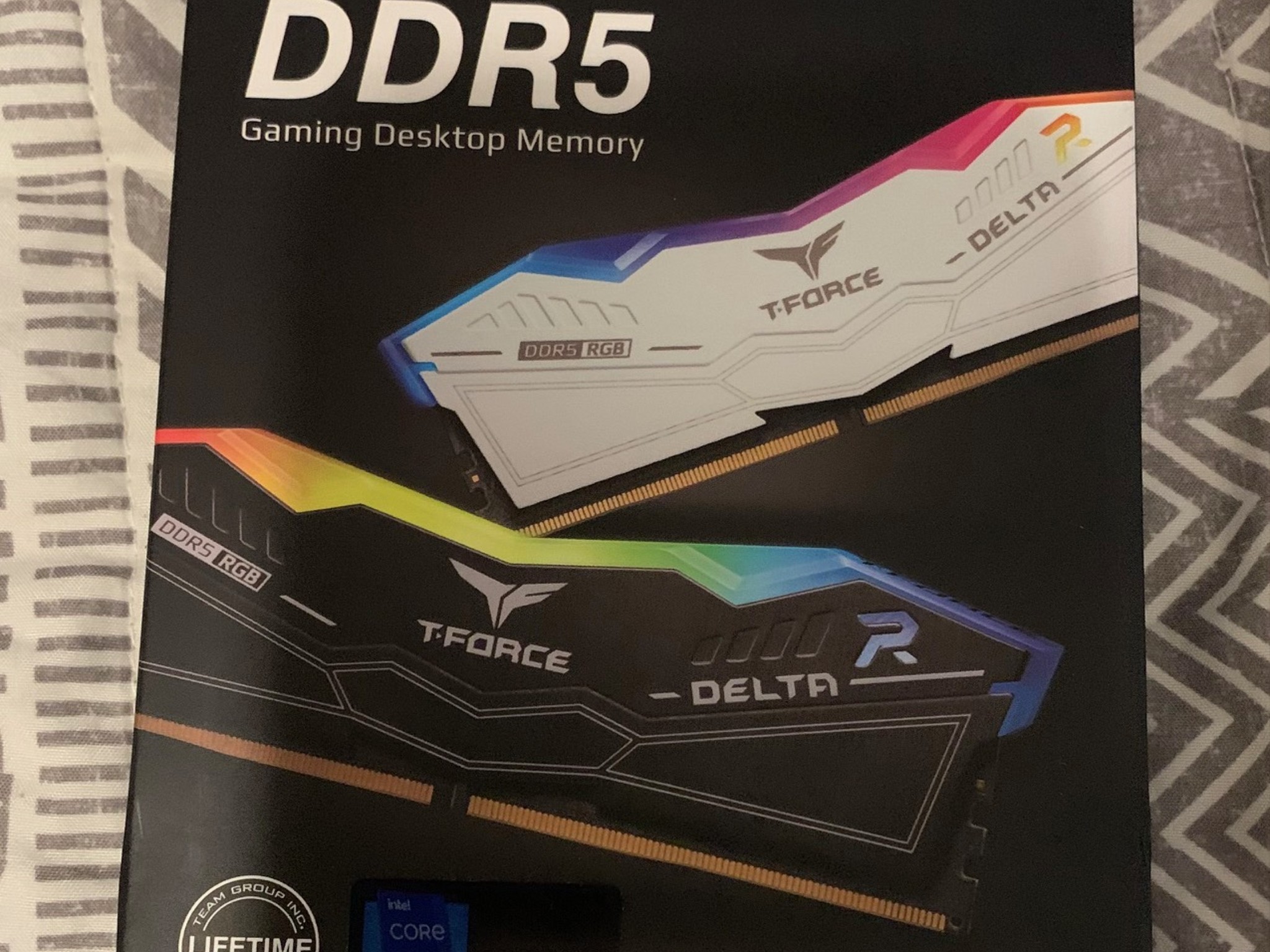 TeamGroup T-Force Delta BLACK RGB 32GB (2 x 16GB) DDR5 6000 CL38 (PC5 48000)
