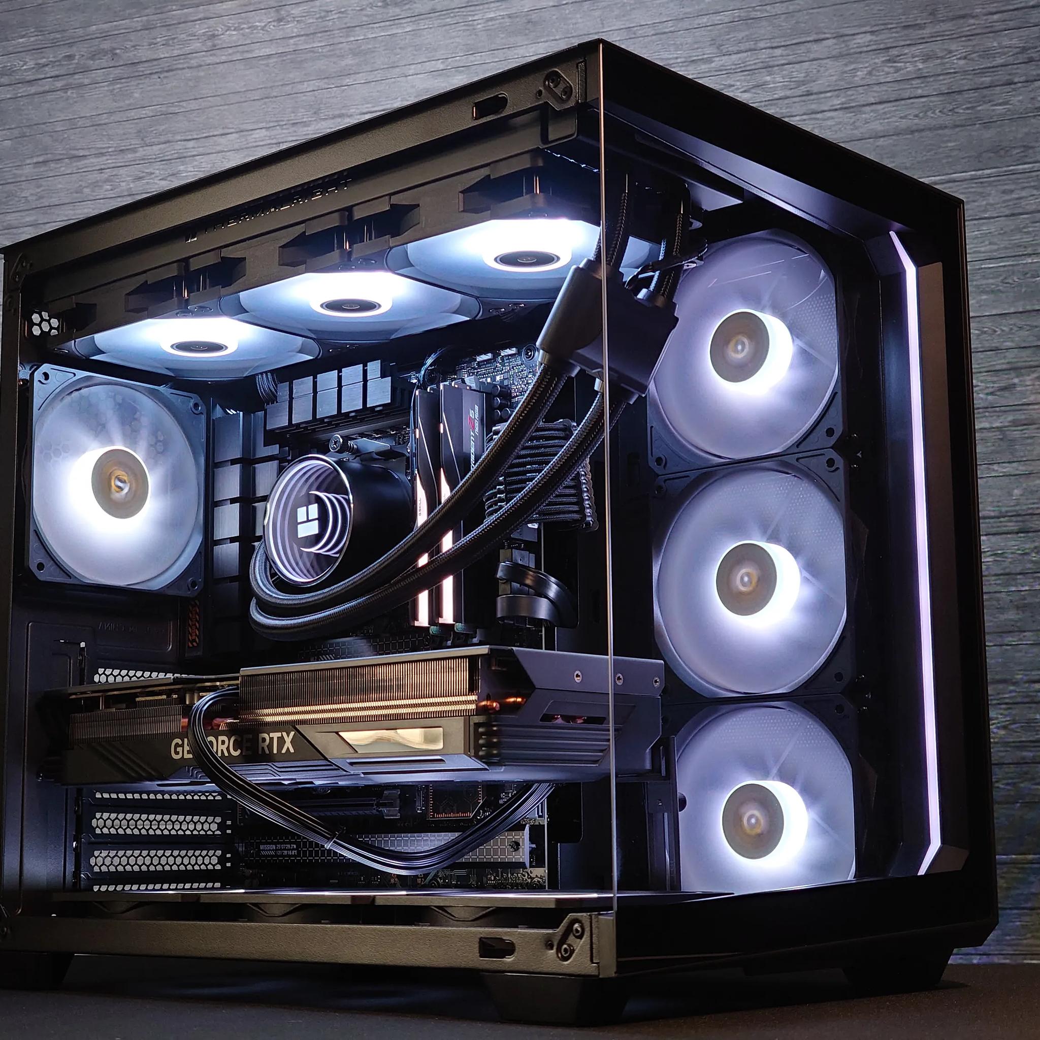🌃🦇The Dark Knight 🦇Liquid Cooled Gaming PC🦇Nvidia RTX 4070 Ti 12GB🦇AMD Ryzen 7 7700🦇32GB DDR5