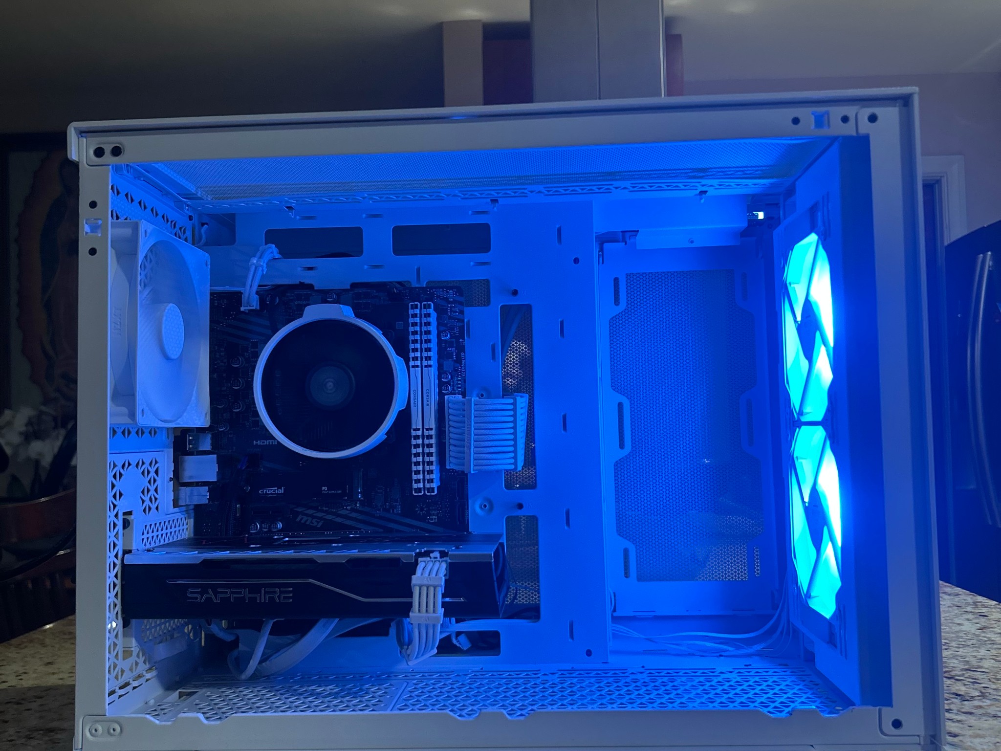 White Budget Gaming PC | RX 580 8GB | RYZEN 5 3600 | 16GB RAM | 500GB SSD| WIN 11 PRO