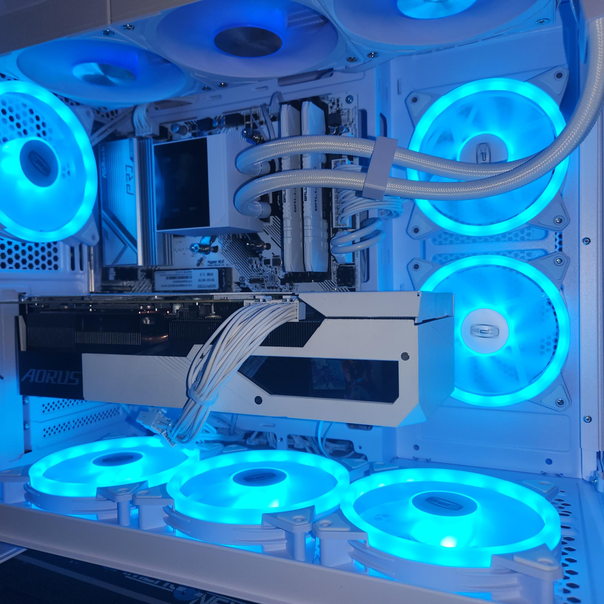 ALL WHITE Ryzen 9/ RTX GAMING and STREAMING PC WITH CUSTOM WHITE RTX 3080!