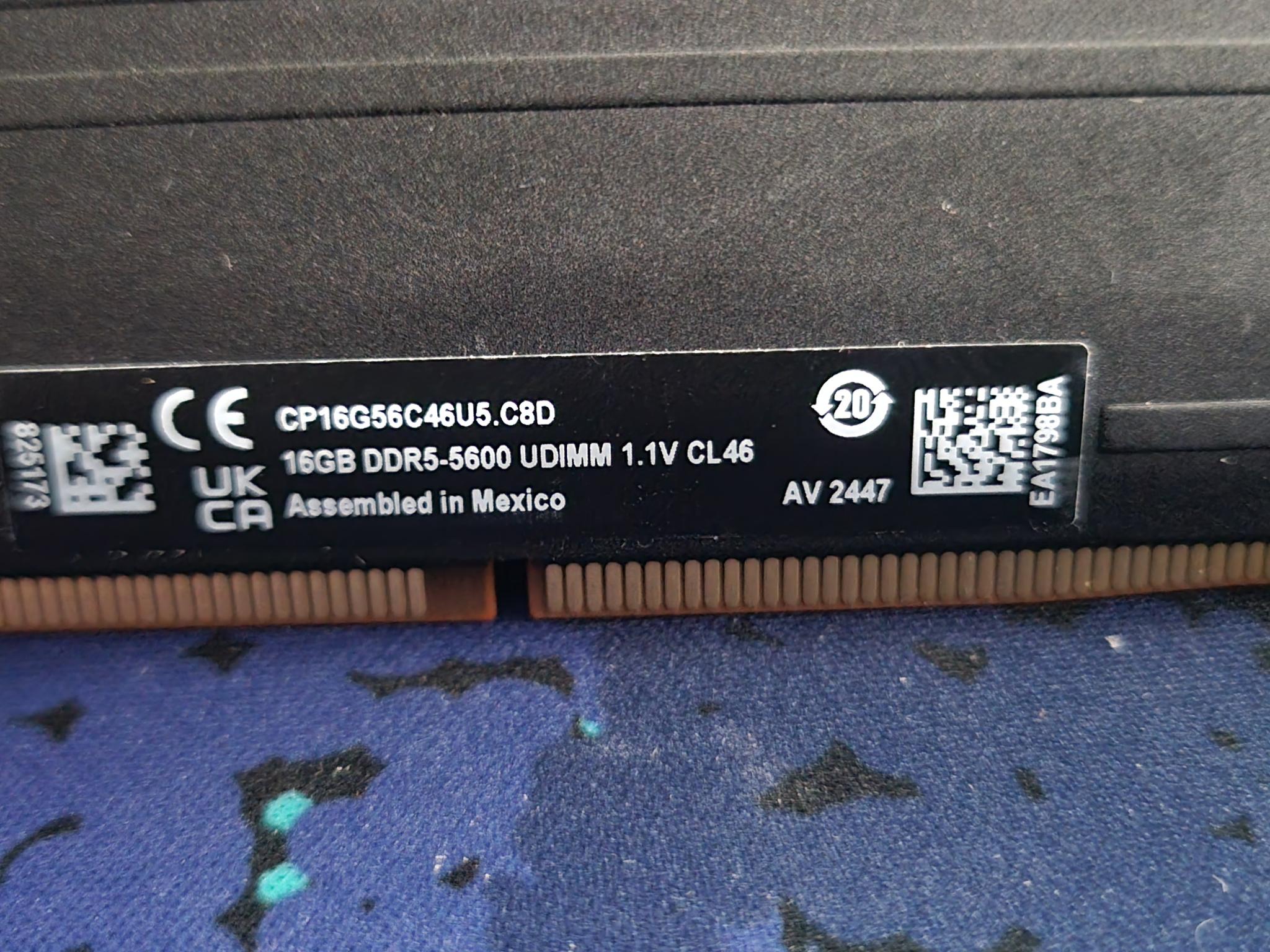 Crucial Pro 32GB DDR5 RAM Kit (2x16GB) 5600MHz XMP/EXPO (No Box)