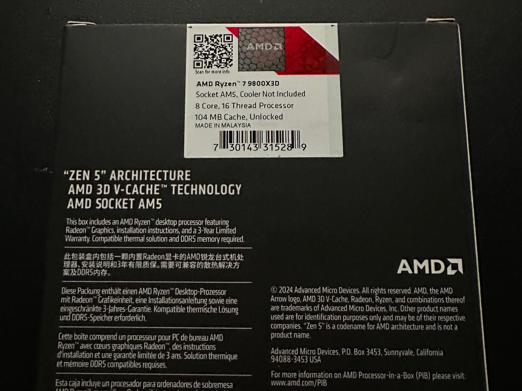 AMD Ryzen 7 9800X3D