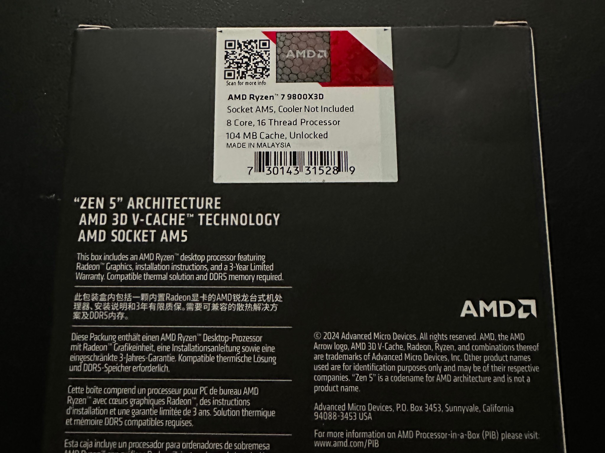 AMD Ryzen 7 9800X3D