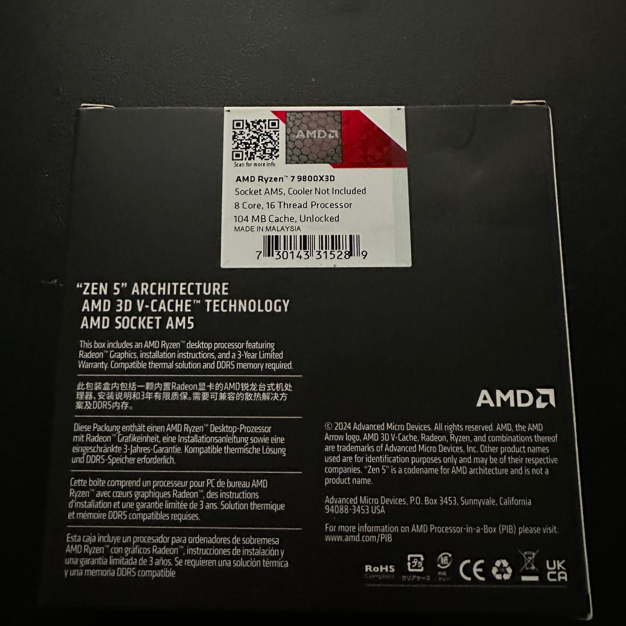 AMD Ryzen 7 9800X3D