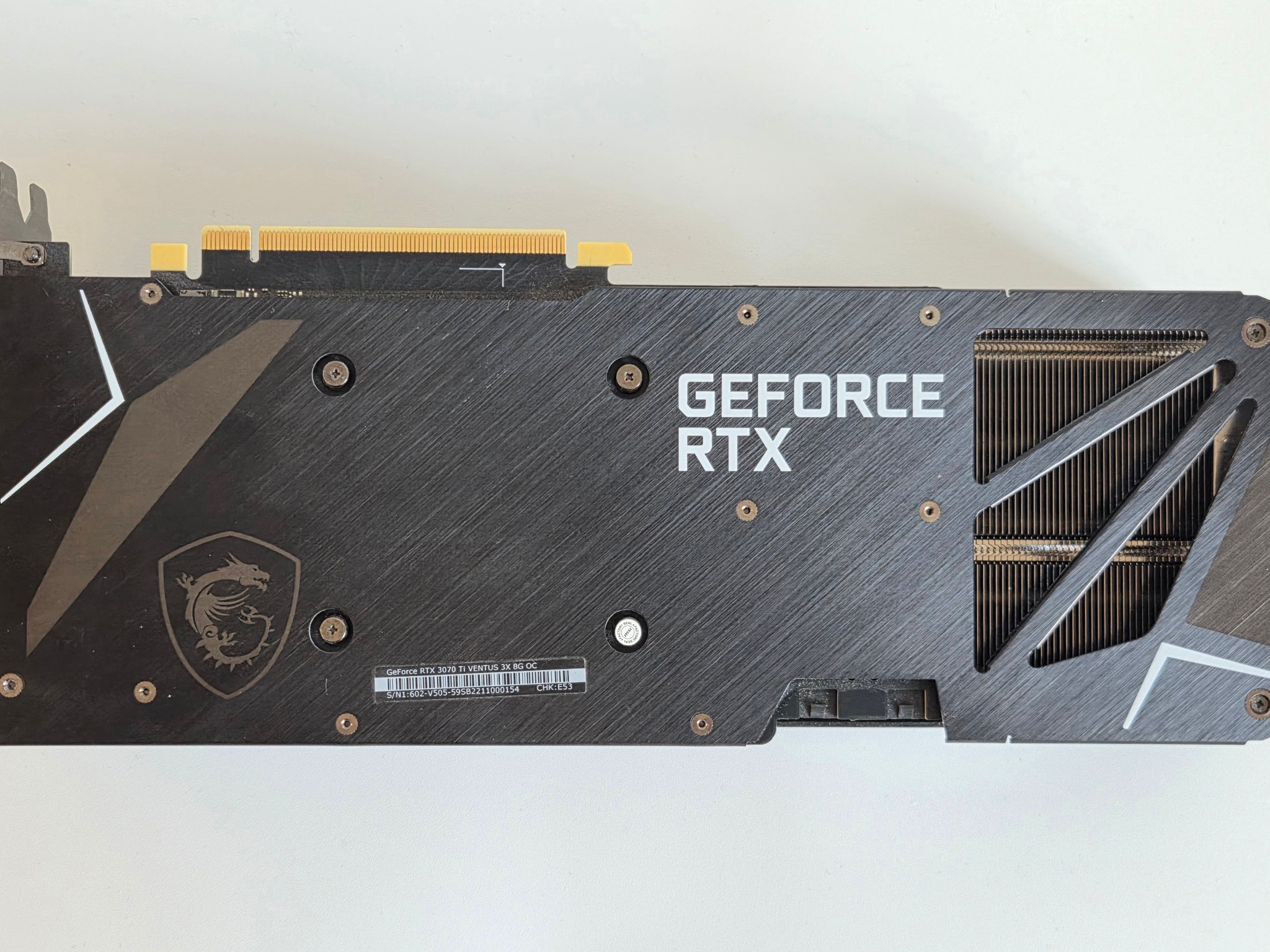 MSI GeForce RTX 3070 Ti VENTUS 3x 8G OC - 8GB GDDR6X, 1800 MHz