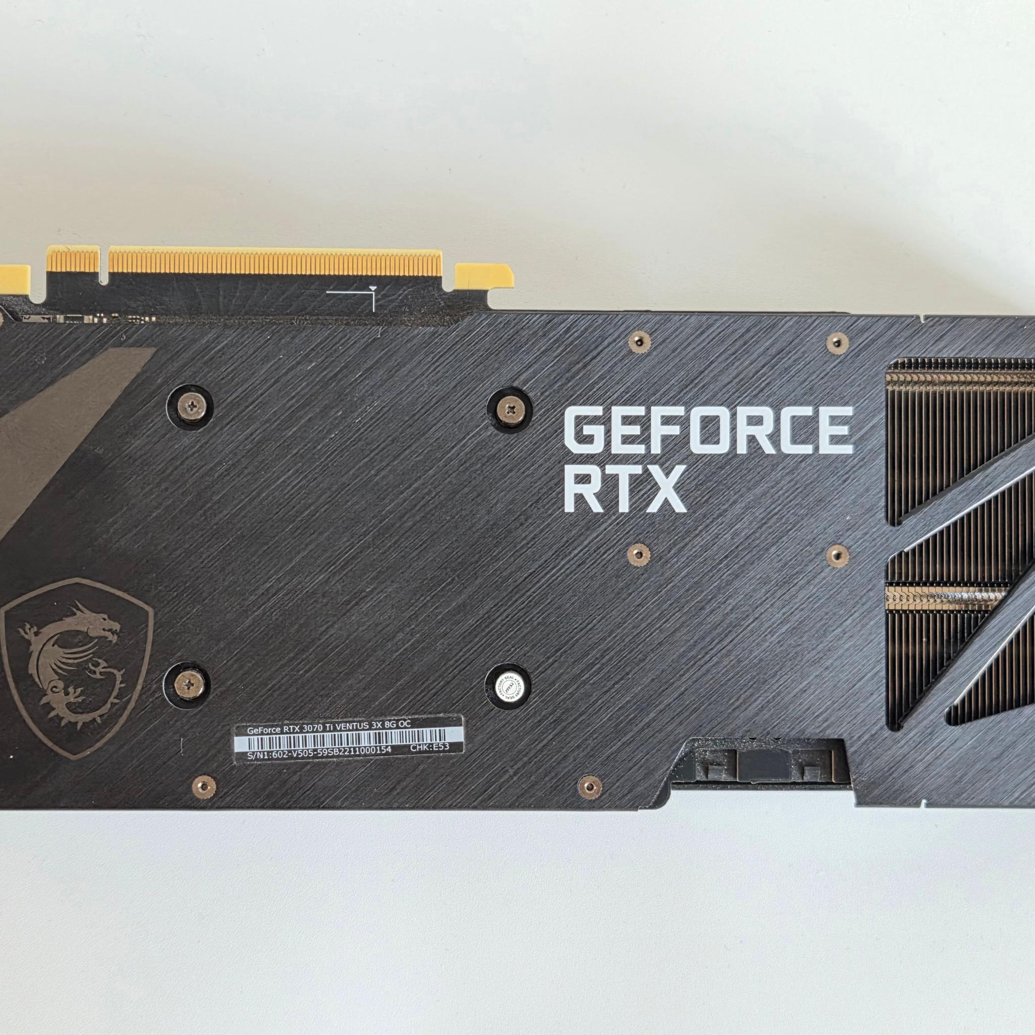 MSI GeForce RTX 3070 Ti VENTUS 3x 8G OC - 8GB GDDR6X, 1800 MHz