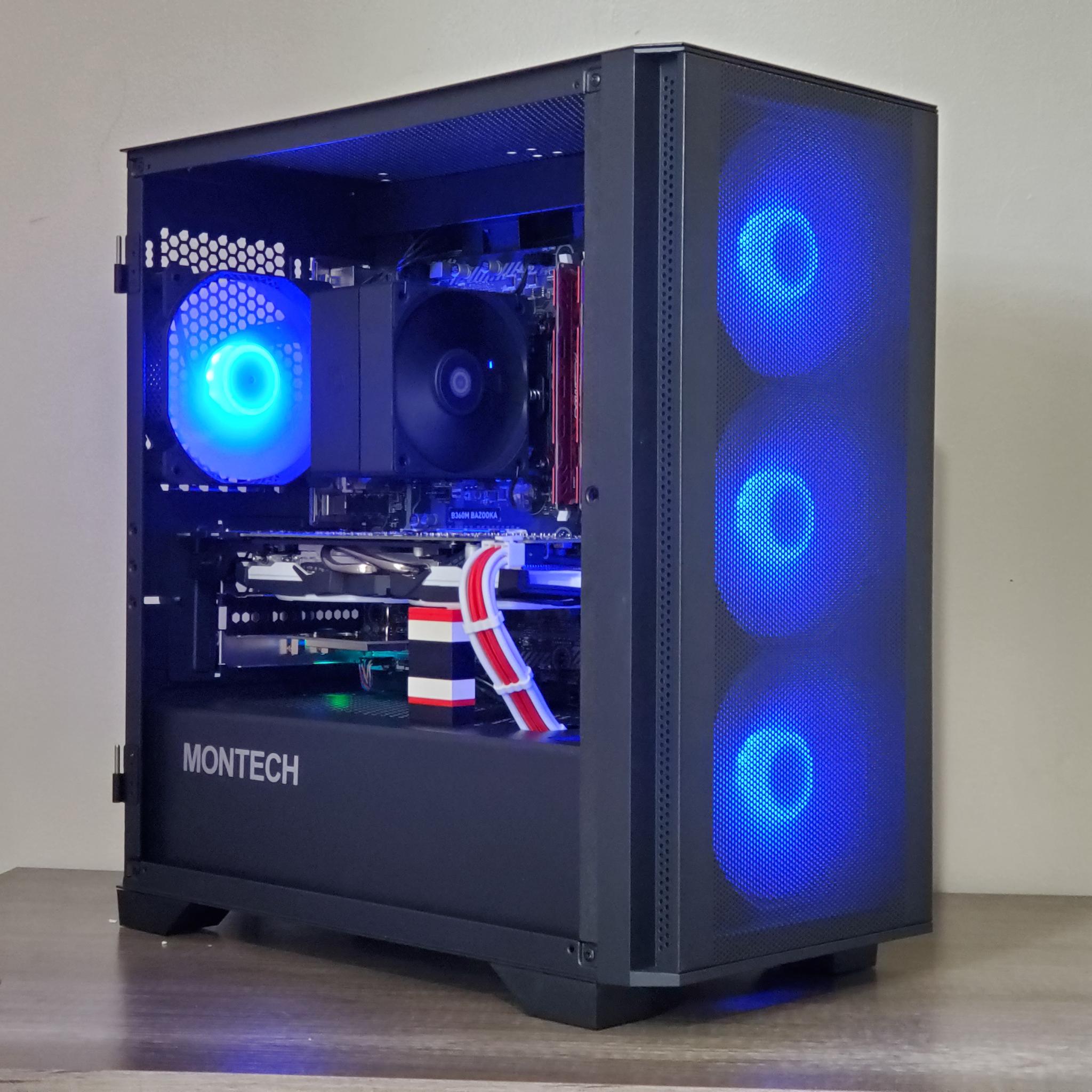 Red 1080p Gaming PC | GTX 1070 | i5 8400 | 16GB | 512GB | ARGB | Wi-Fi + BT | 500W Bronze