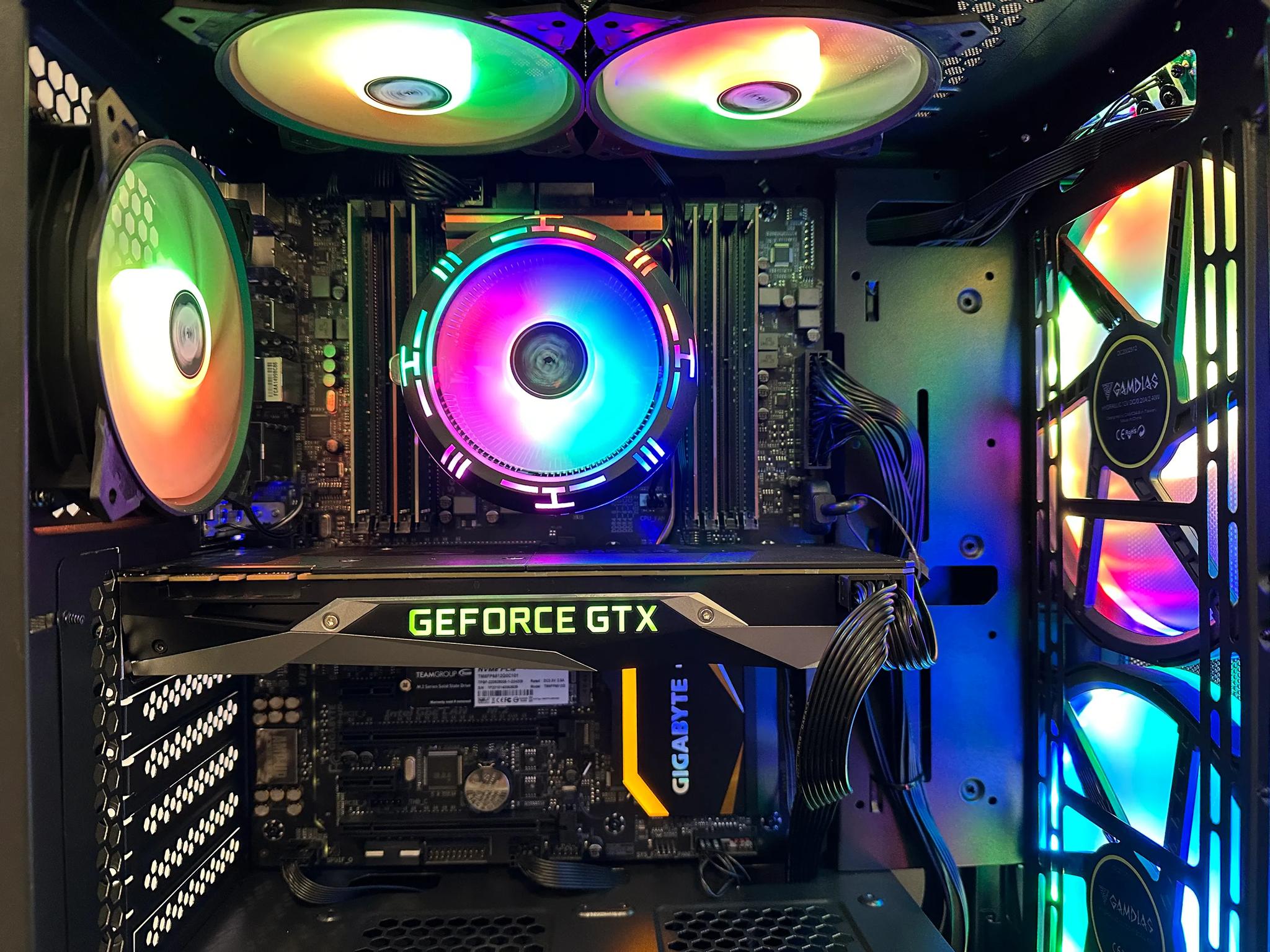 🌈🧮Gaming PC🪅🍭 Intel Xeon E5 2640 V3 8 cores i7-Nvidia GTX 1070 8GB-24GB DDR4 RAM-512GB NVME