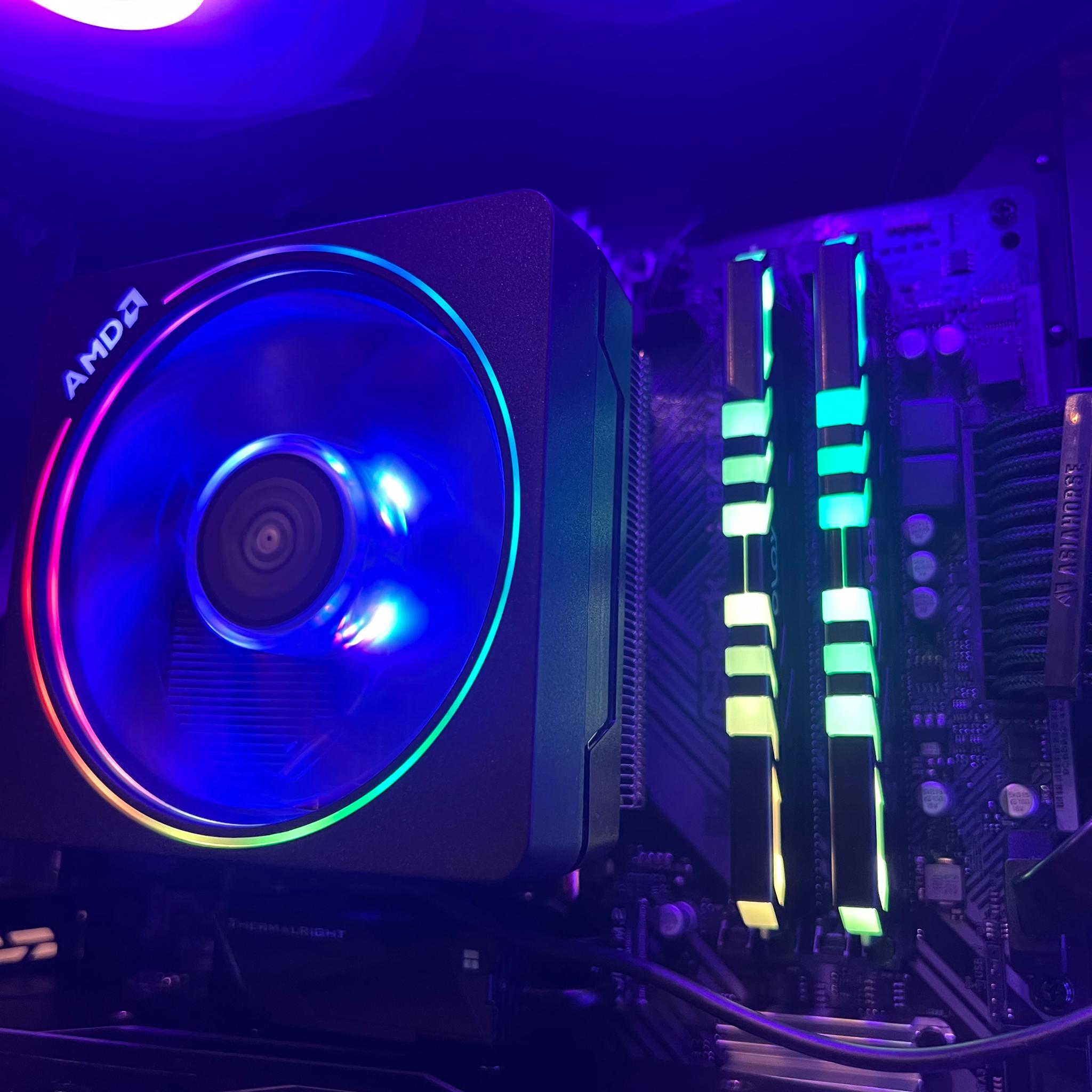 "The Dark Night" / Ryzen 7 3800XT, RX 6700XT, 1tb Gen4, 32gb ddr4 gaming pc with free keyboard
