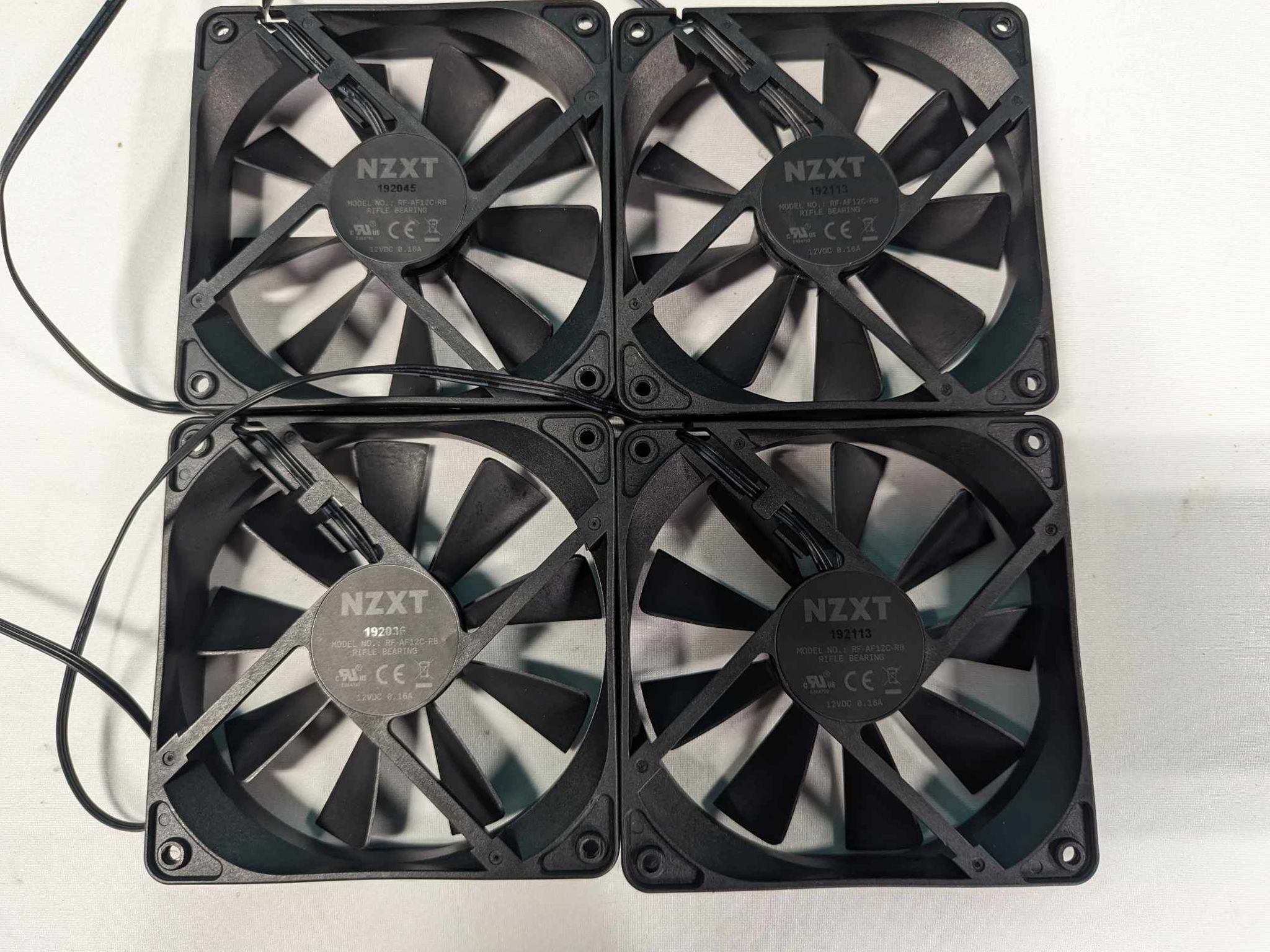 4 New NZXT 120mm Fans. (PWM). Free Ship!