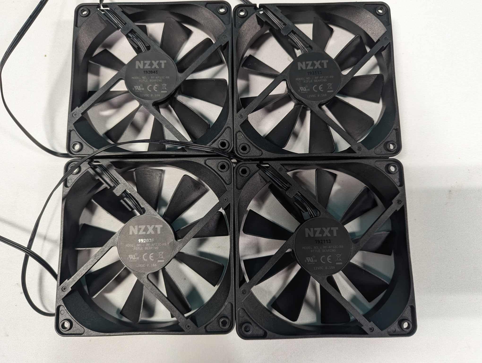 4 New NZXT 120mm Fans. (PWM). Free Ship!