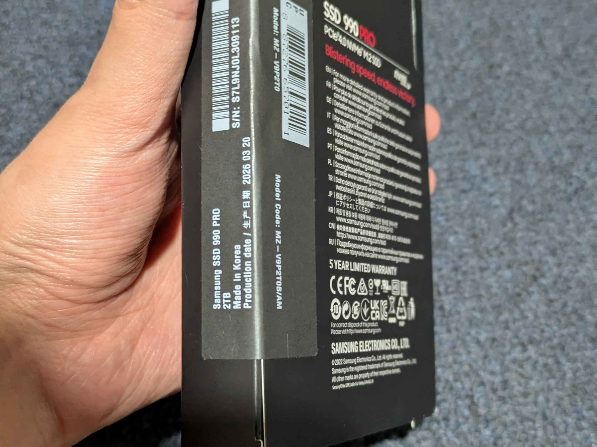 Sealed Samsung 990 Pro NVMe M.2 SSD 2 TB