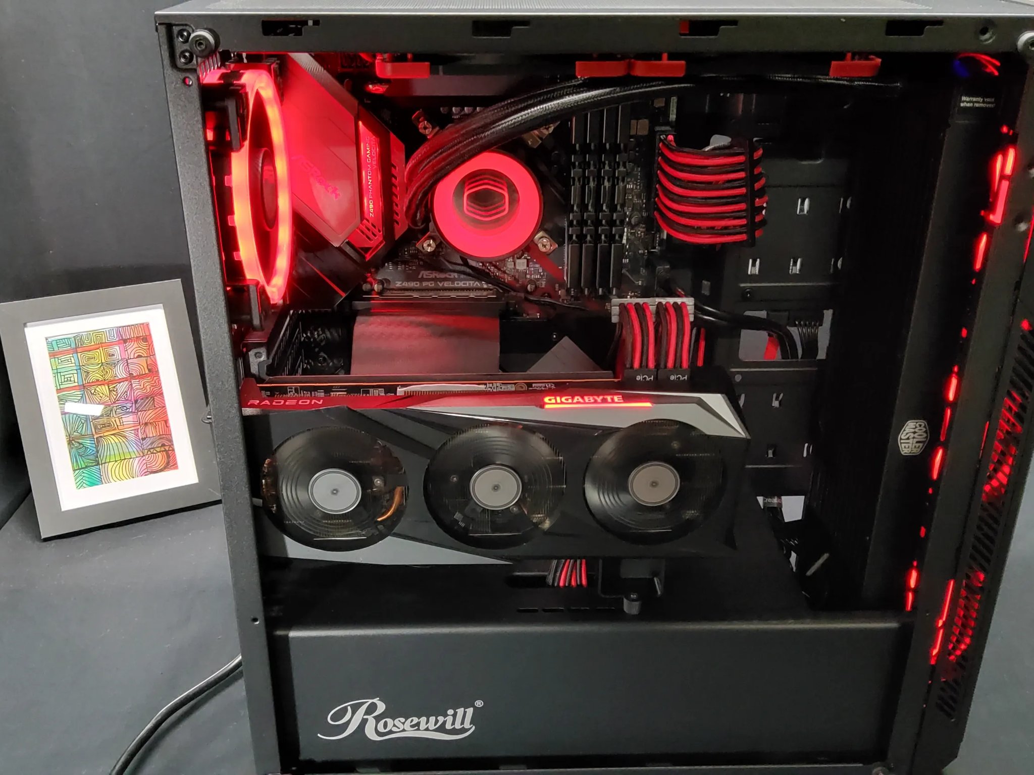 Intel i9 10900k Liquid Cooled-Gigabyte RX 6700XT