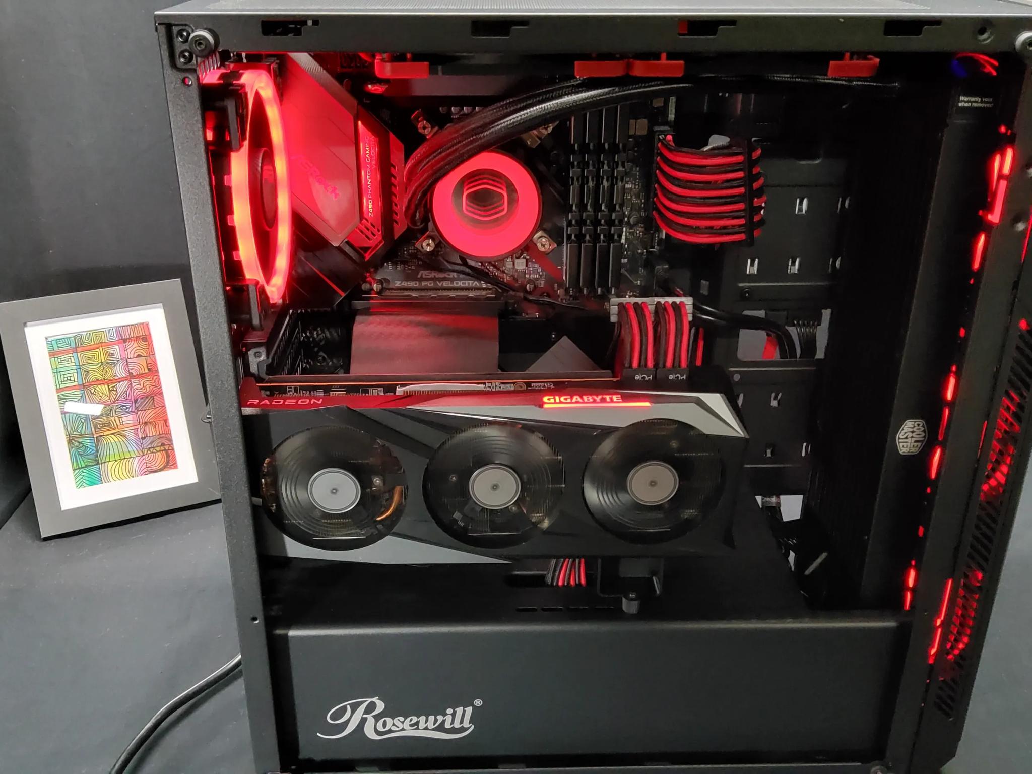 Intel i9 10900k Liquid Cooled-Gigabyte RX 6700XT