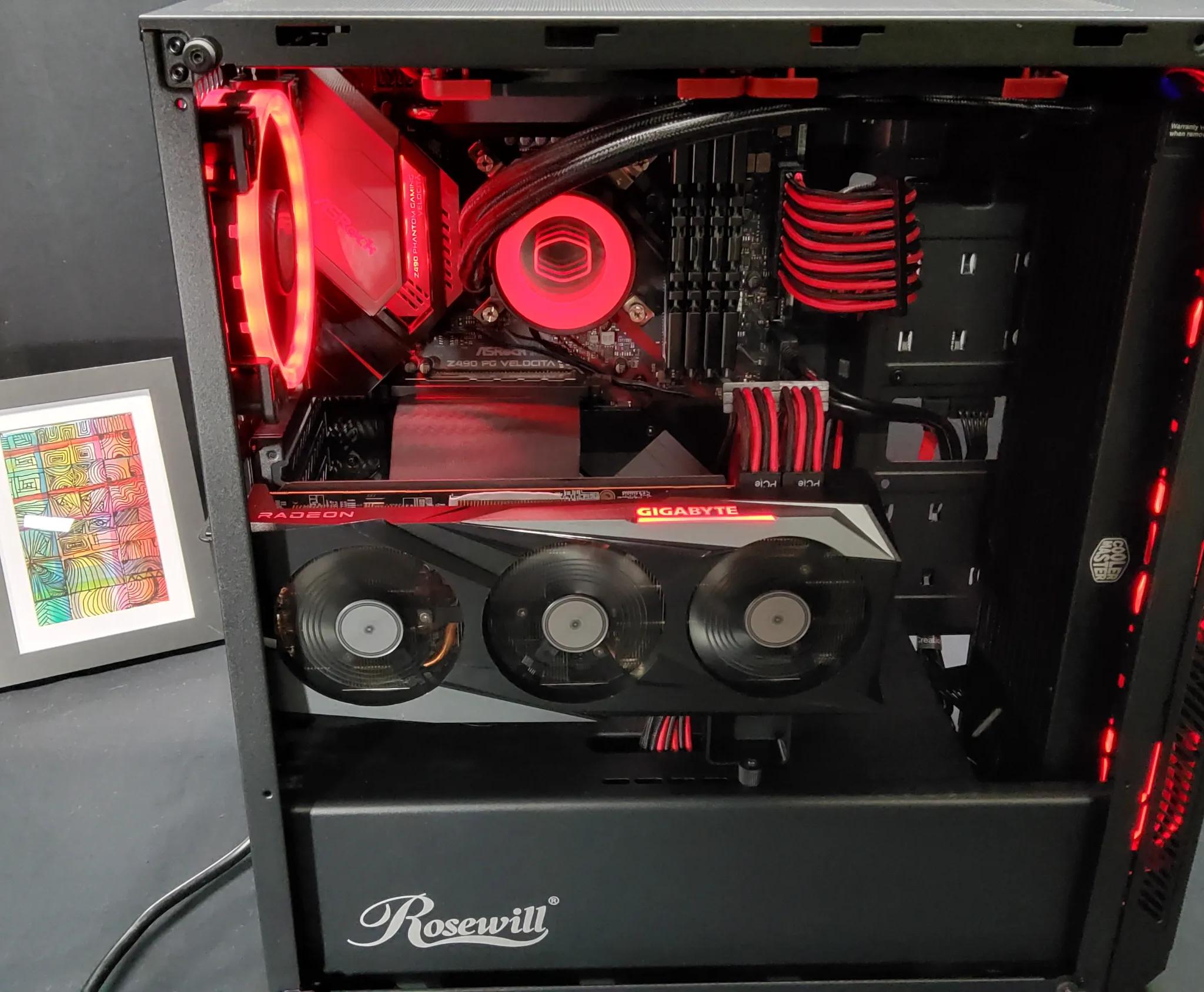 Intel i9 10900k Liquid Cooled-Gigabyte RX 6700XT
