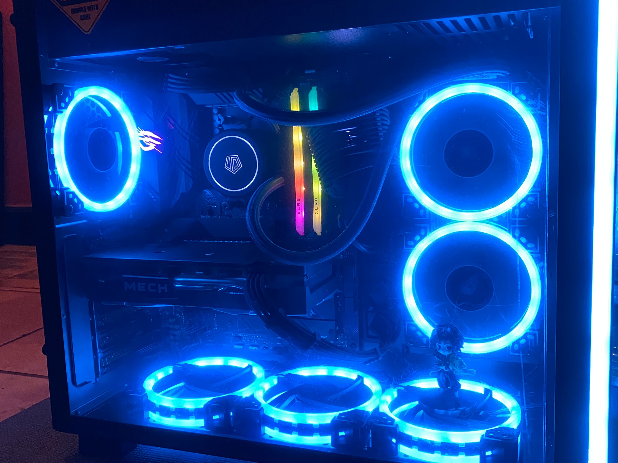 (Liquid💦Cooled)| Ryzen 5 6-Core AMD| RX6600| 16GB XLR8 DDR4 RGB RAM| 500GB NVMe SSD| Windows 11
