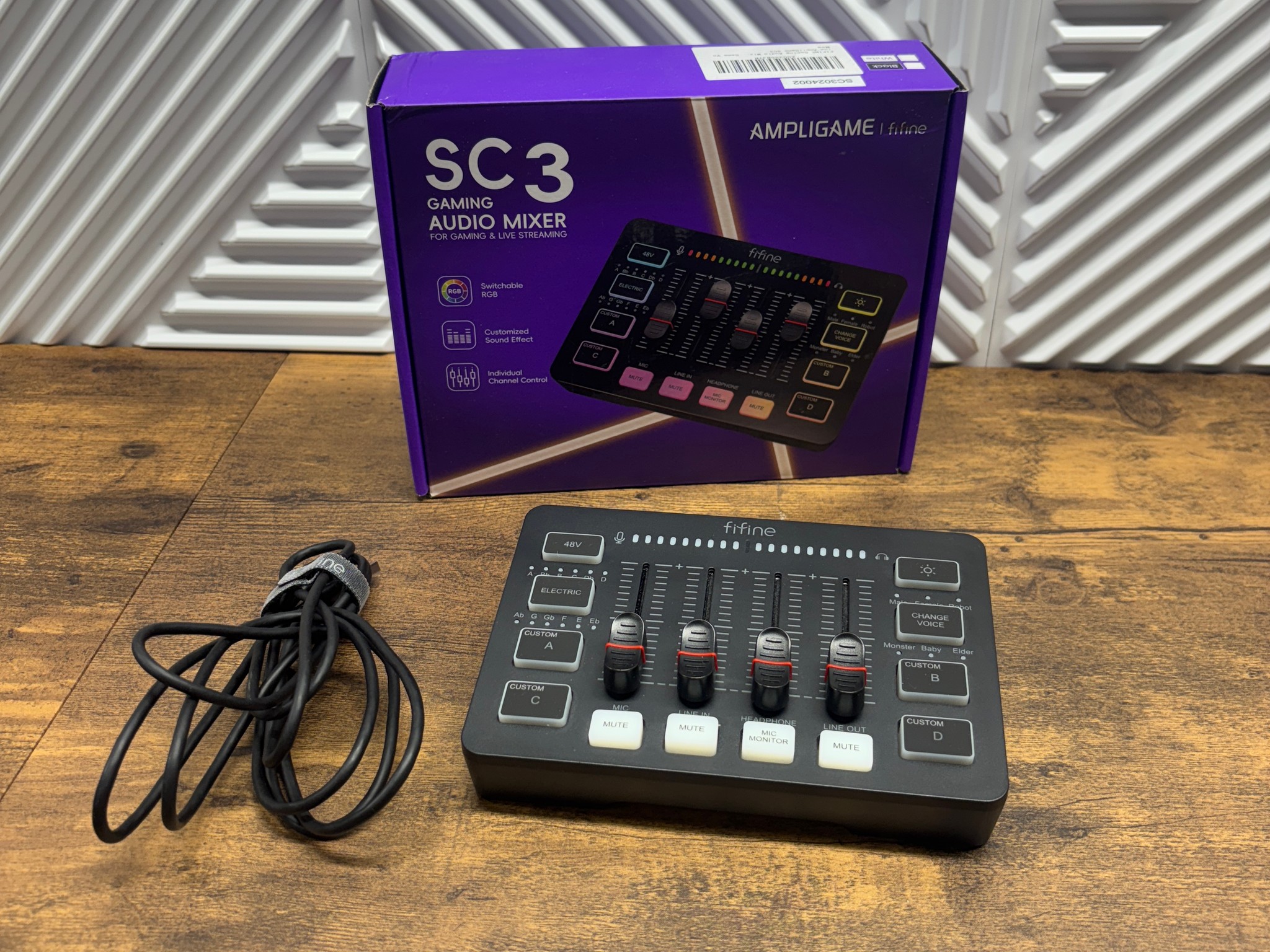 FIFINE SC3 Gaming Audio Mixer / Streaming Interface