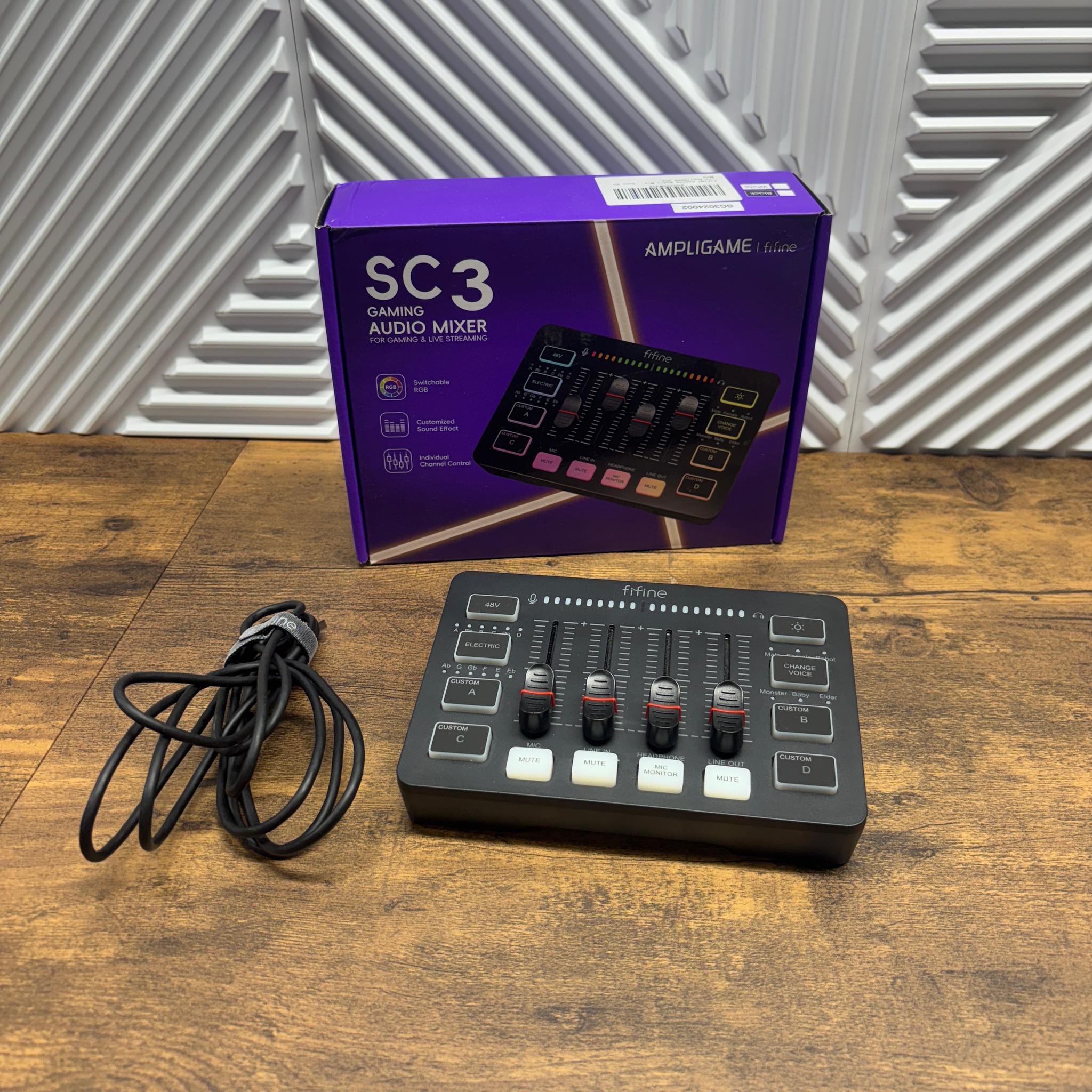 FIFINE SC3 Gaming Audio Mixer / Streaming Interface