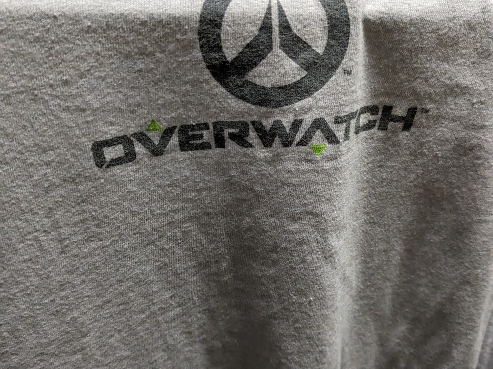 Used 4XL Overwatch 1 "Genji" T-Shirt, Gray/Natural