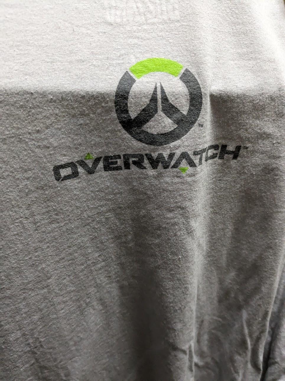 Used 4XL Overwatch 1 "Genji" T-Shirt, Gray/Natural