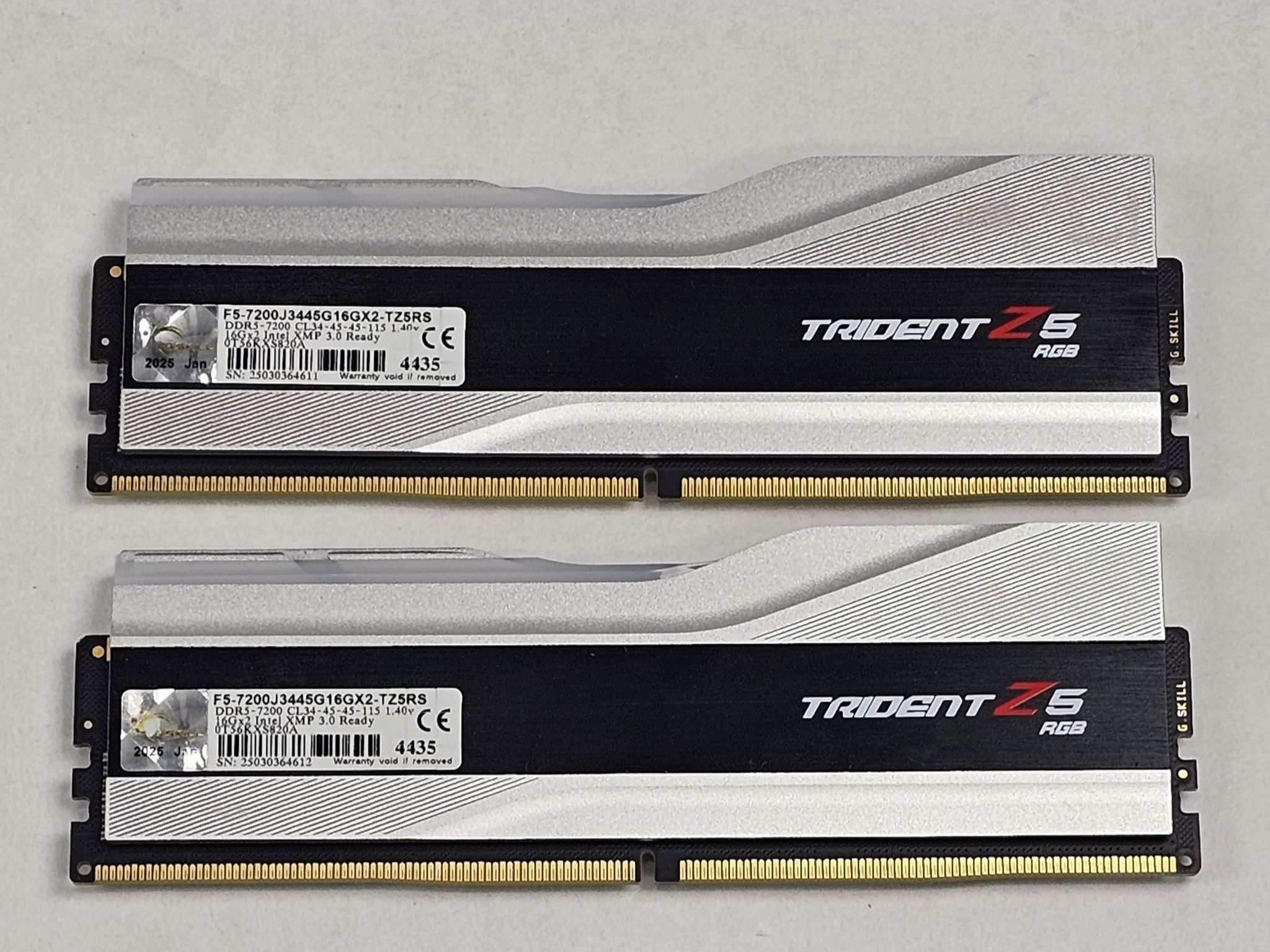 32GB DDR5 (2x16GB) CL34 7200MT/s G.Skill Trident Z5 RGB