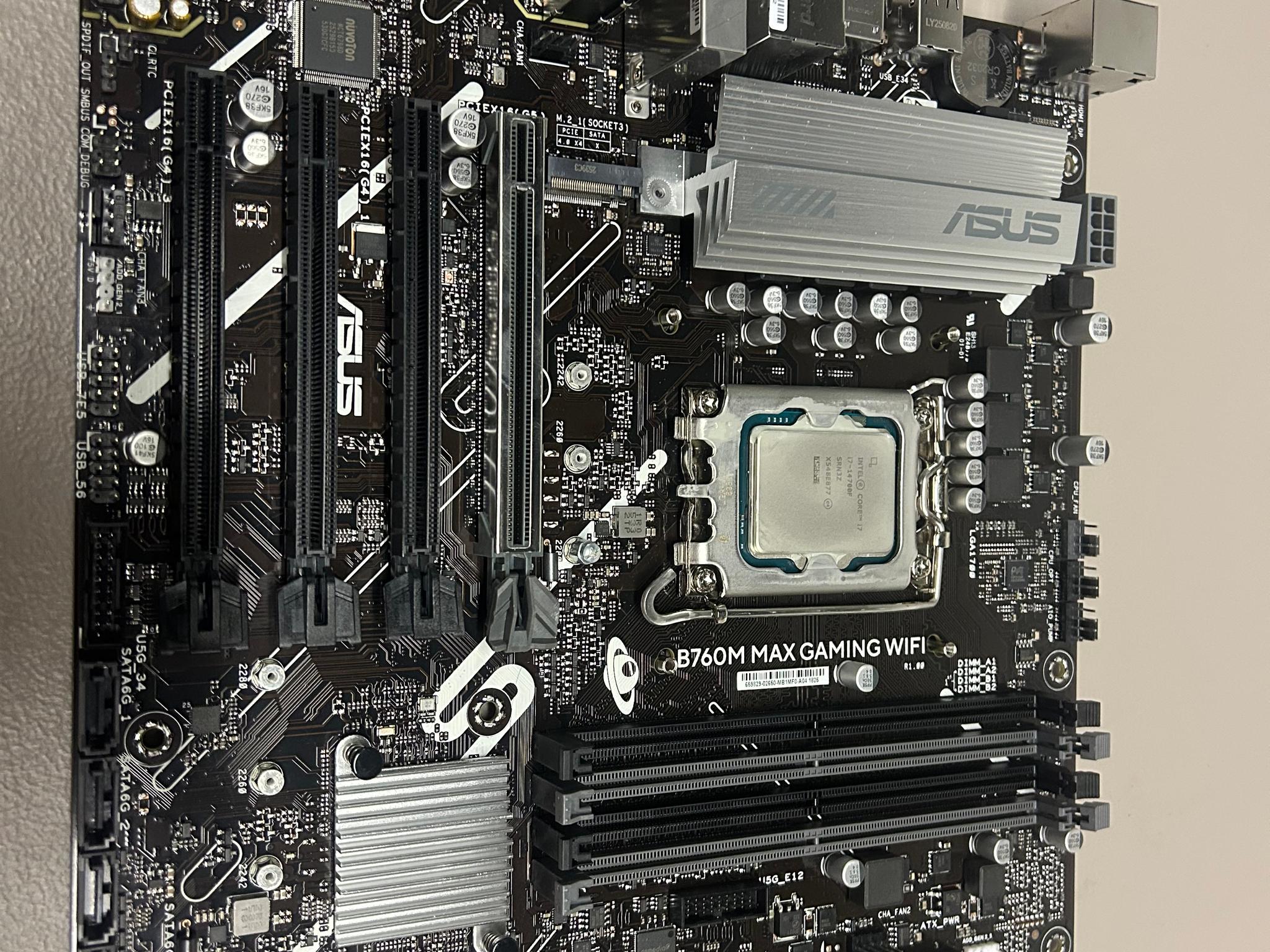 Intel i7-14700f Asus B760M Max Gaming Wifi Combo
