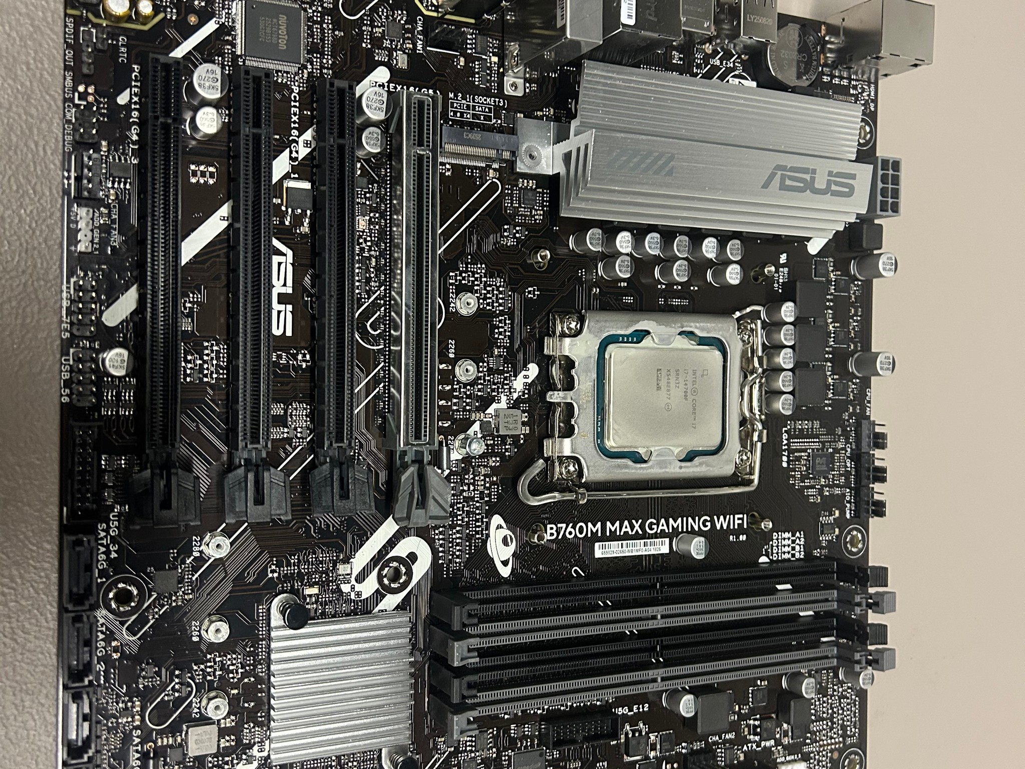 Intel i7-14700f Asus B760M Max Gaming Wifi Combo