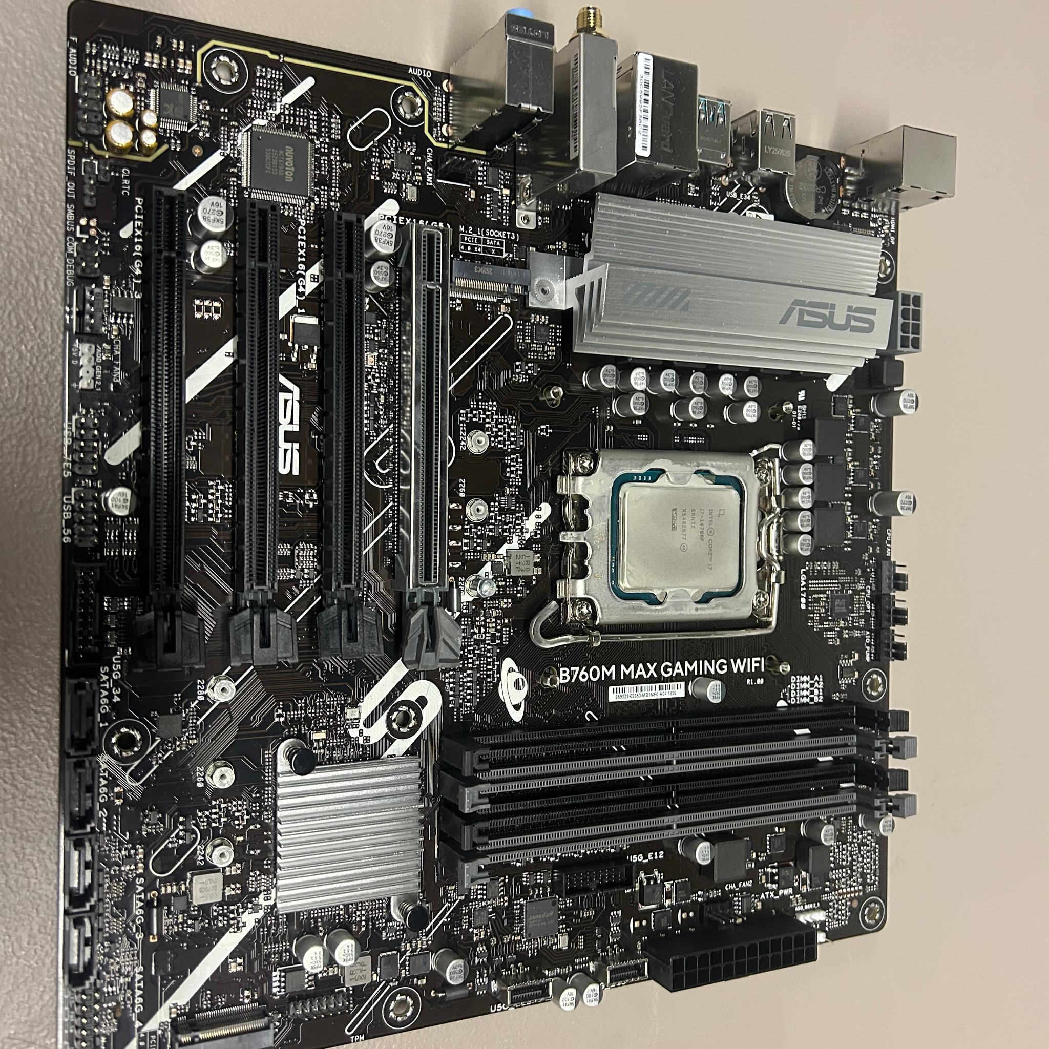 Intel i7-14700f Asus B760M Max Gaming Wifi Combo